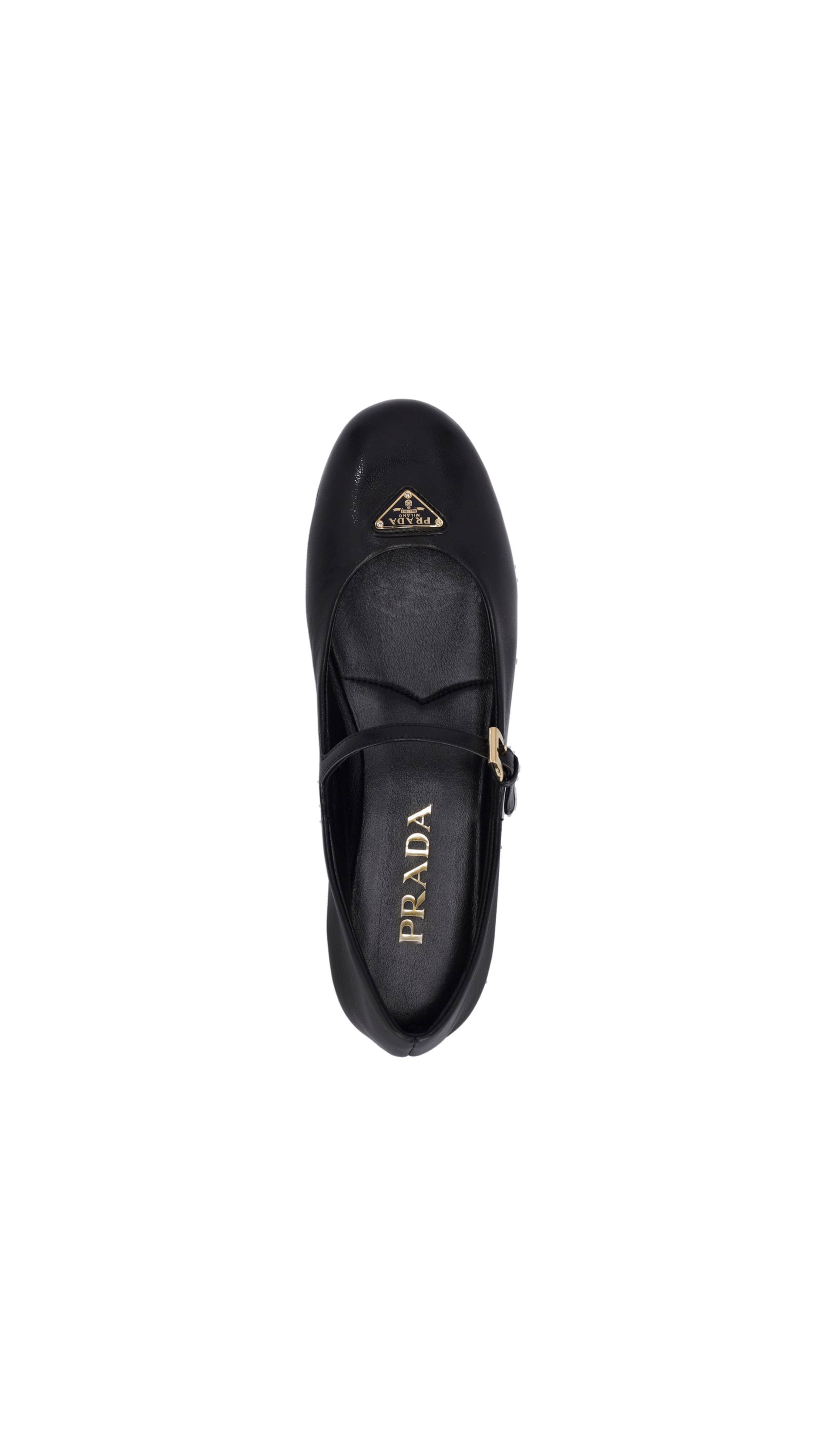 Leather Mary Jane Ballerinas - Black