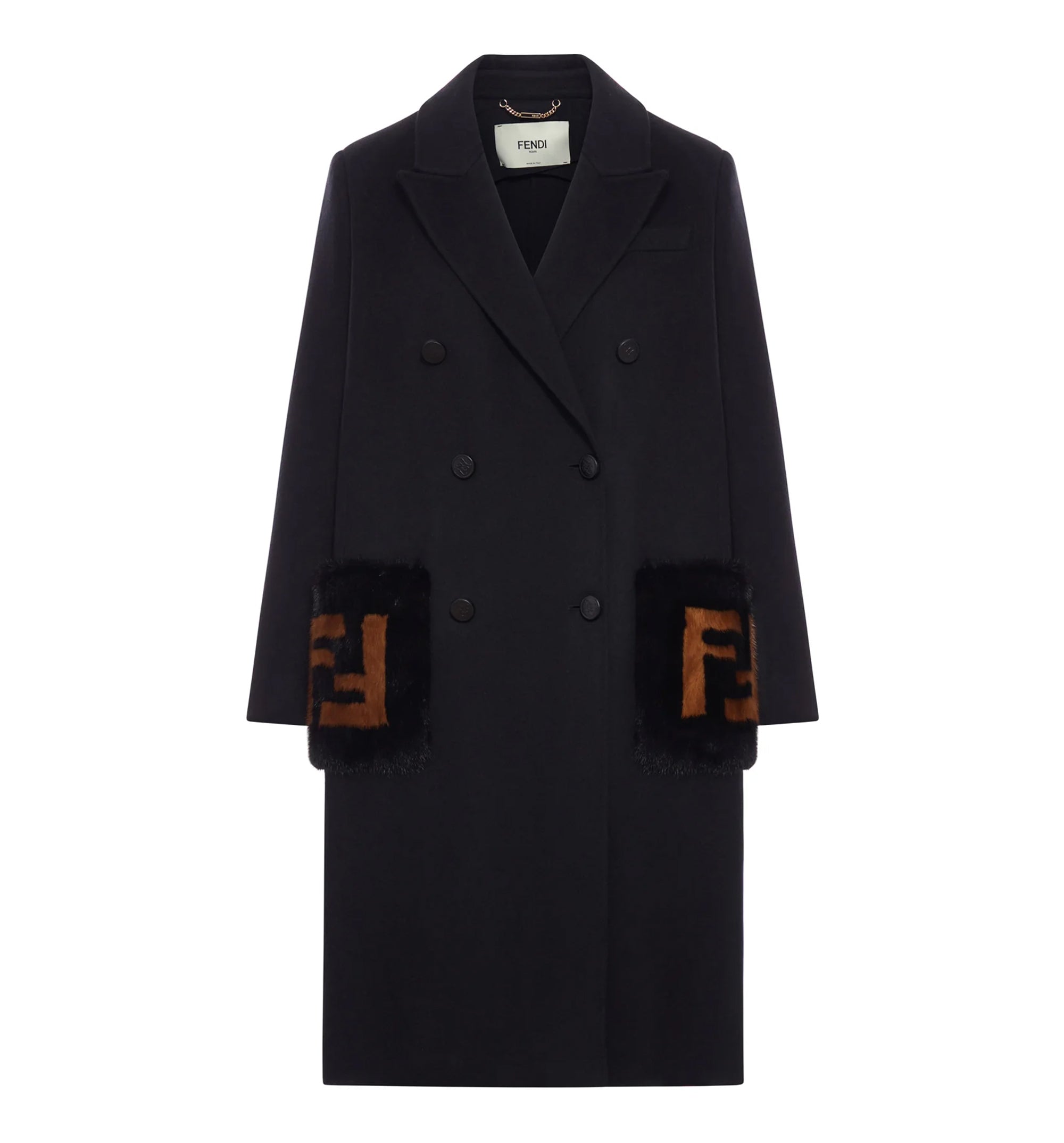 Double-Breasted Virgin Wool Coat