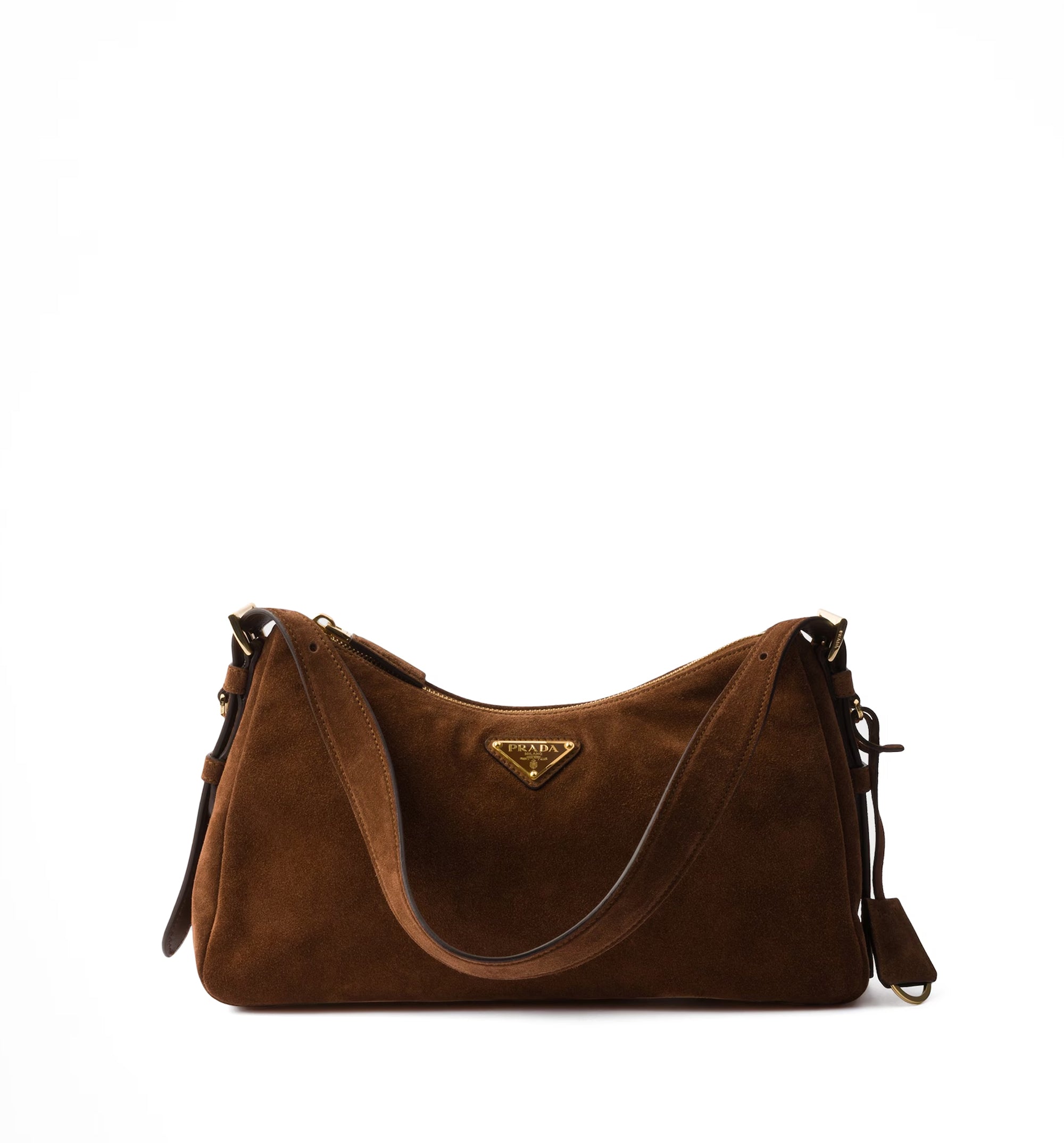 Prada Aimée Medium Suede Shoulder Bag
