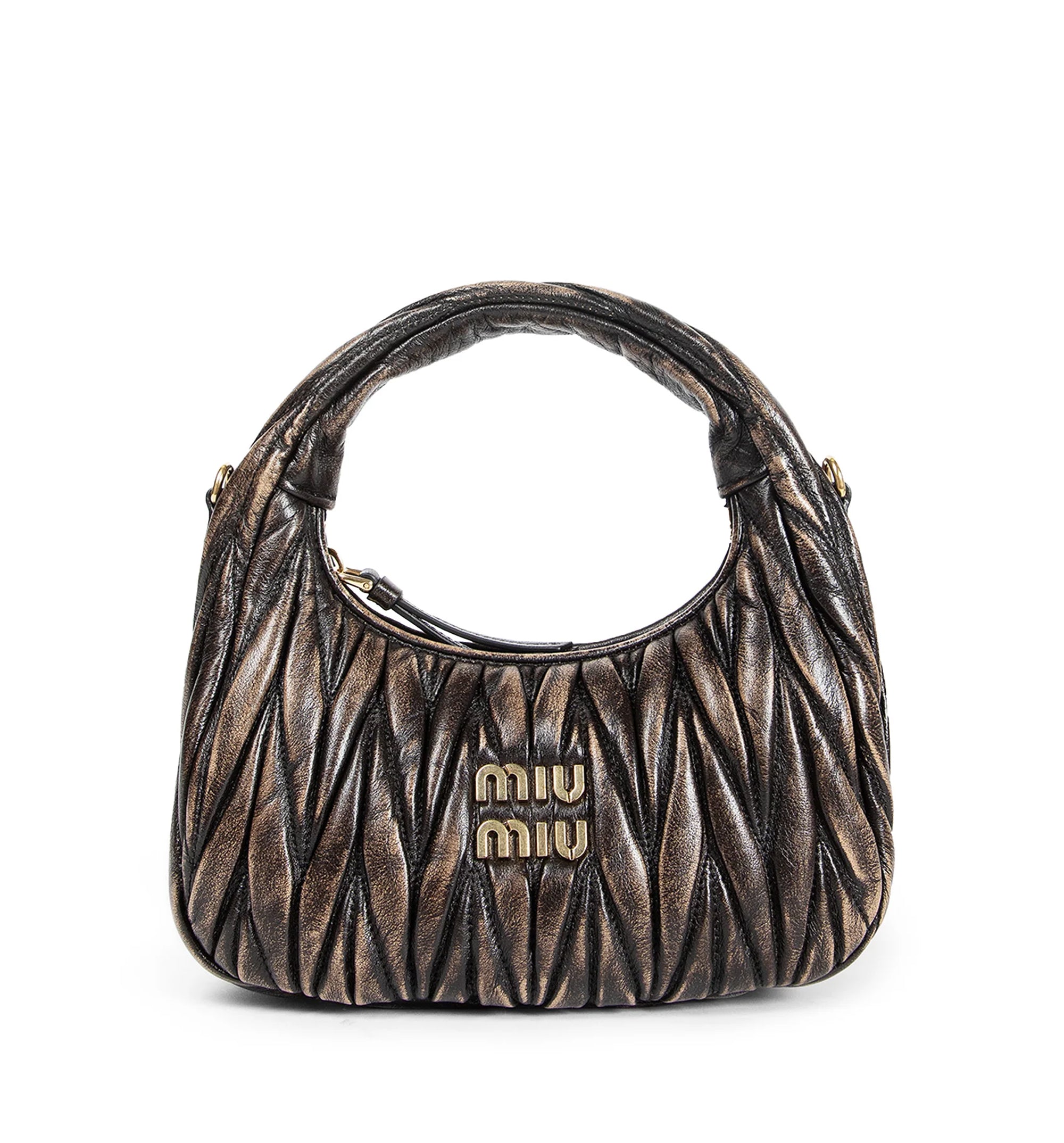 Wander Matelassé Nappa Leather Hobo Bag - Vintage Brown