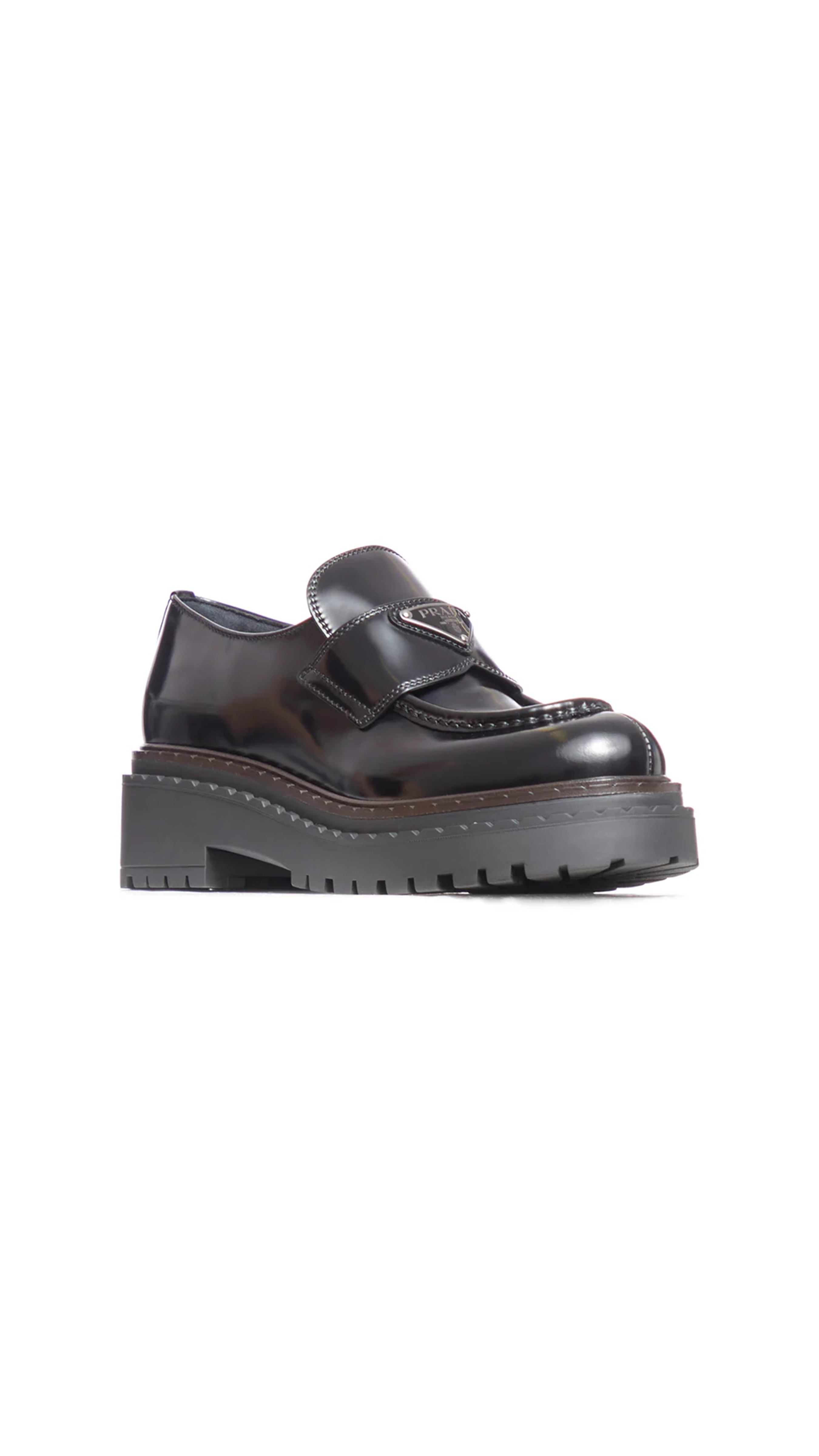 Monoblock Leather Loafers - Black