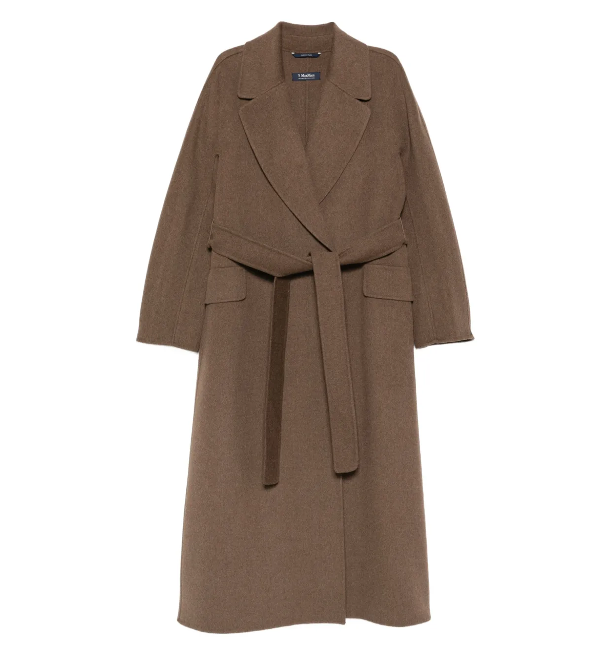 Wool broadcloth midi coat