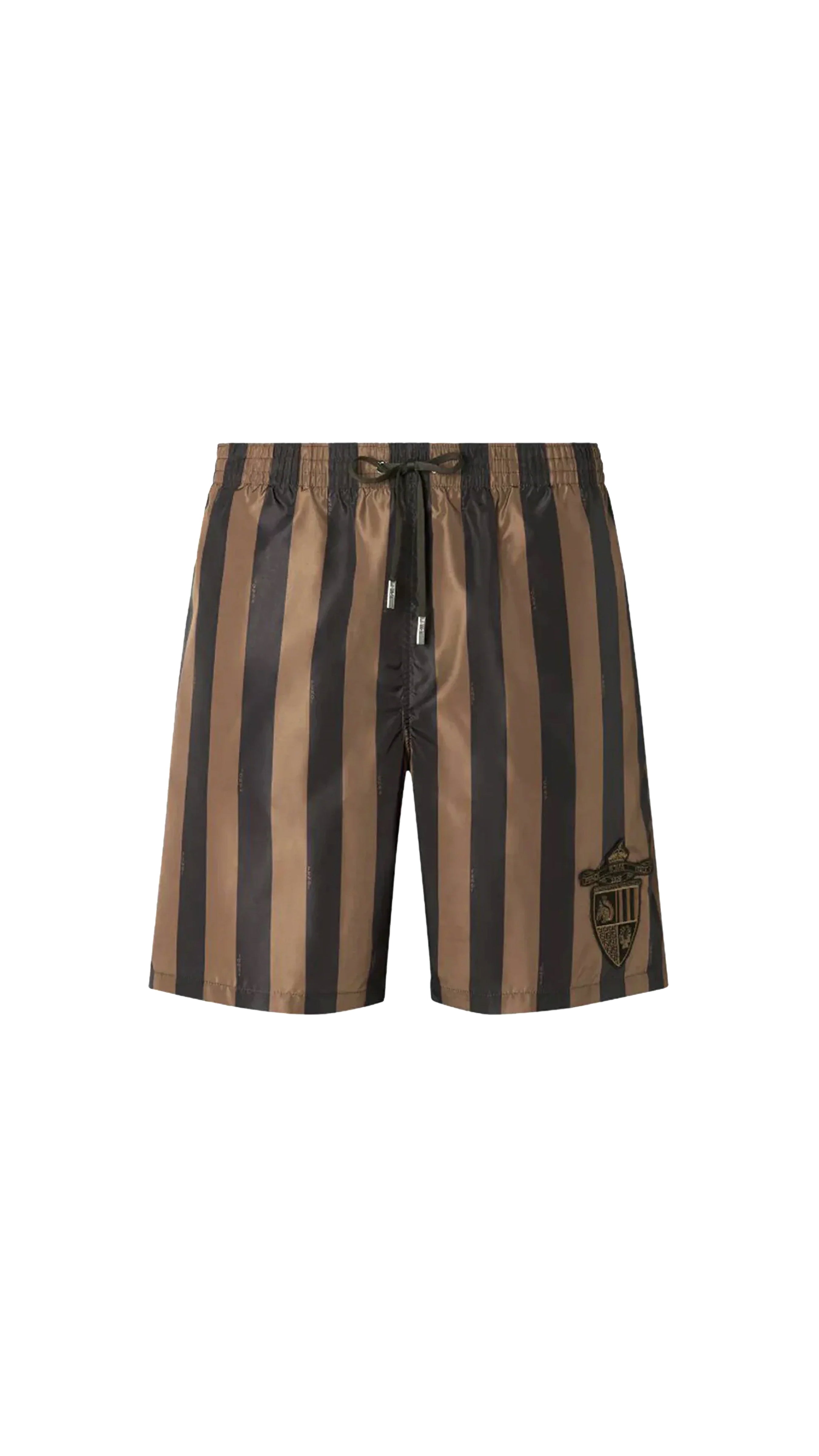 Pequin Nylon Swim Shorts - Brown