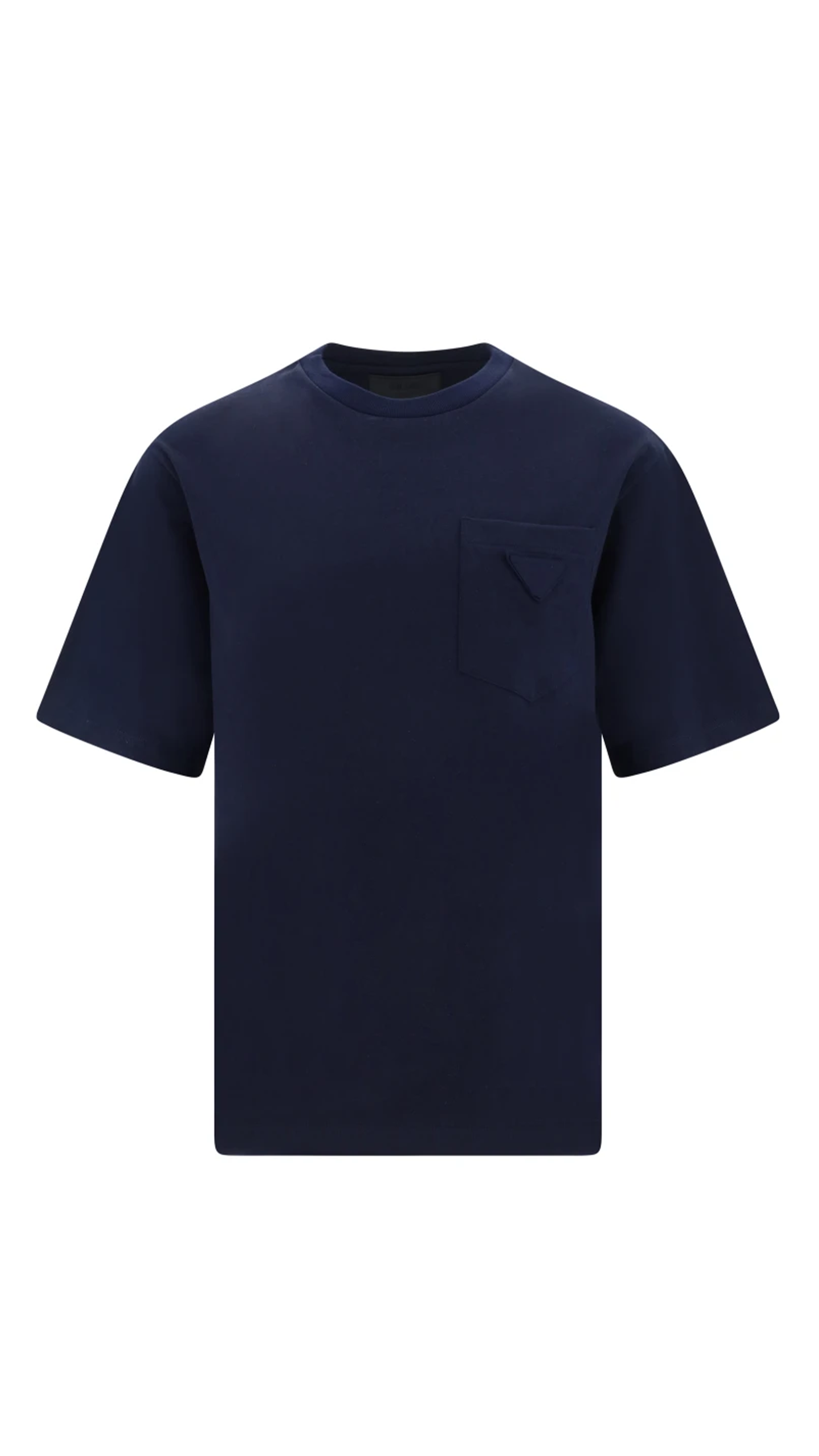 Stretch Cotton Pocket T-Shirt - Navy