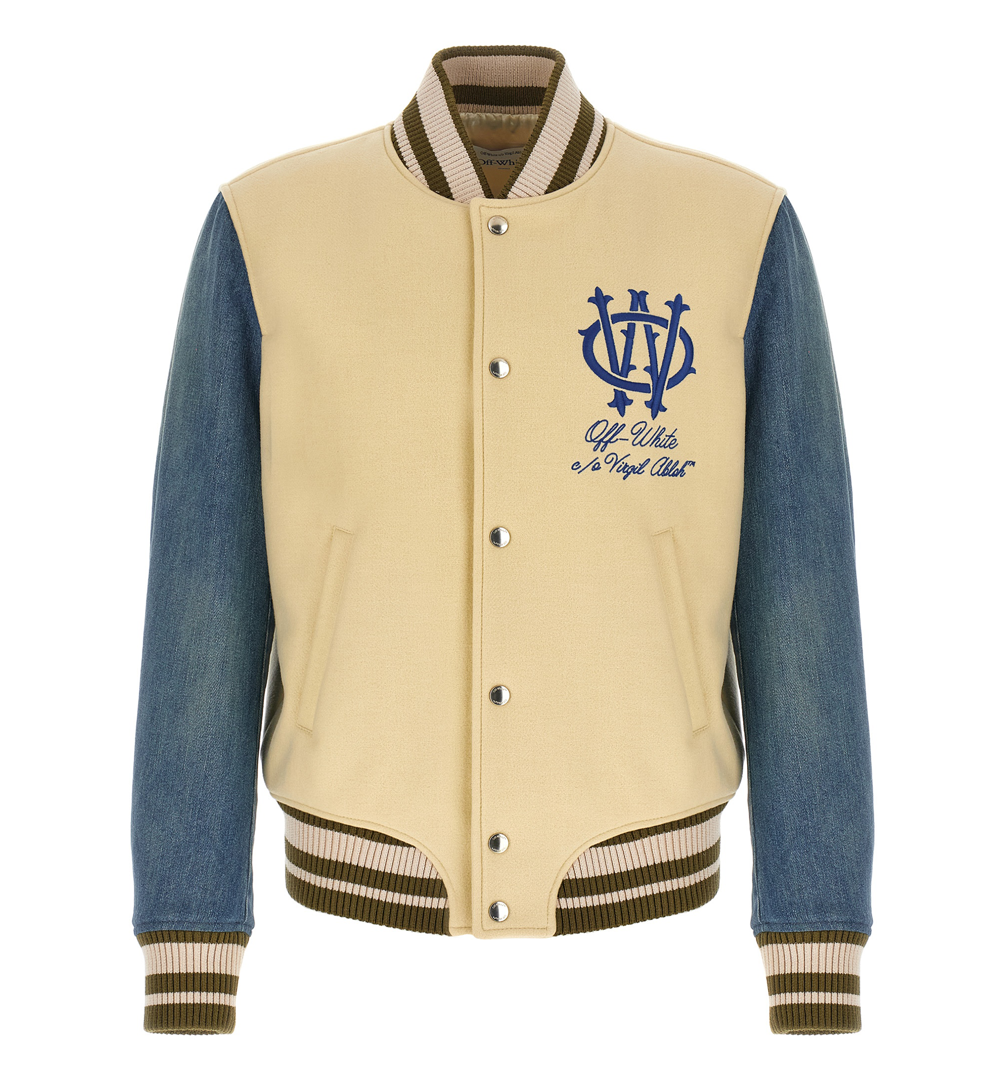 Gothic Wool Denim Varsity Jacket