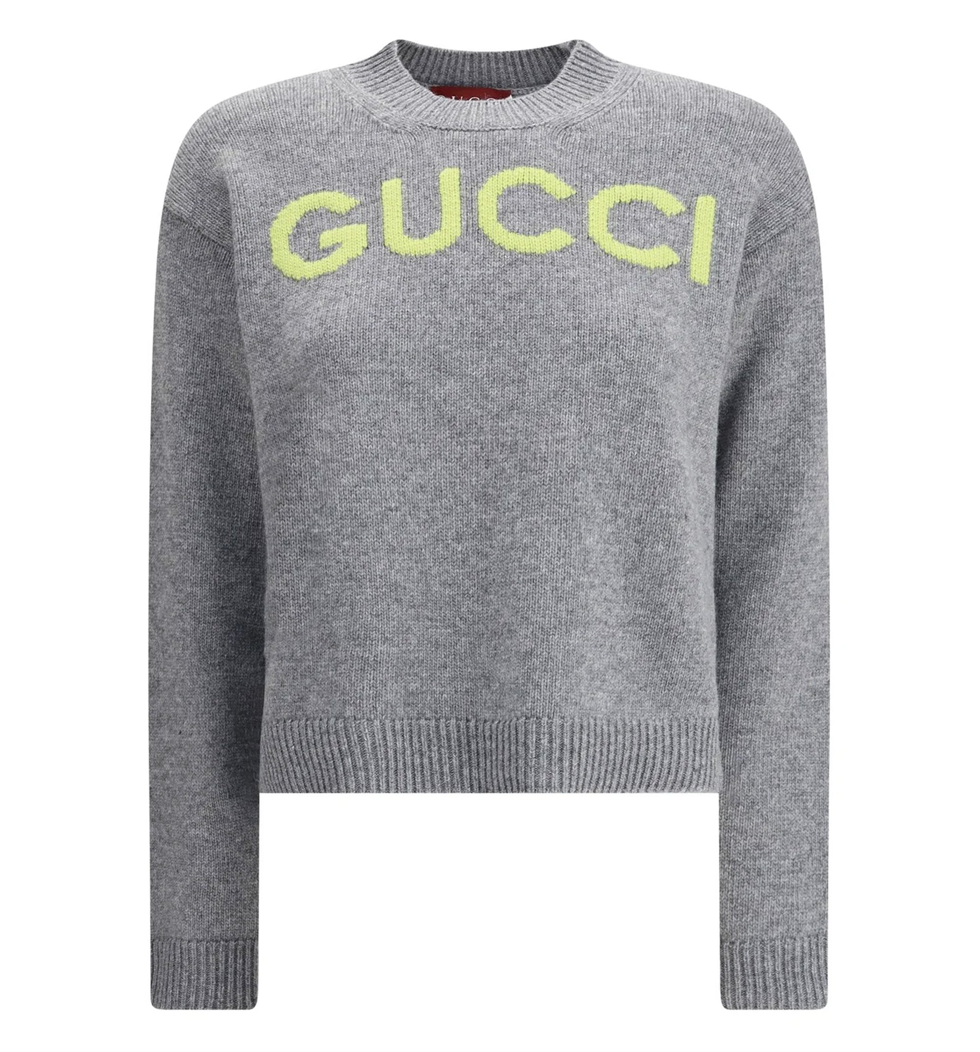 Wool Top with Gucci Intarsia