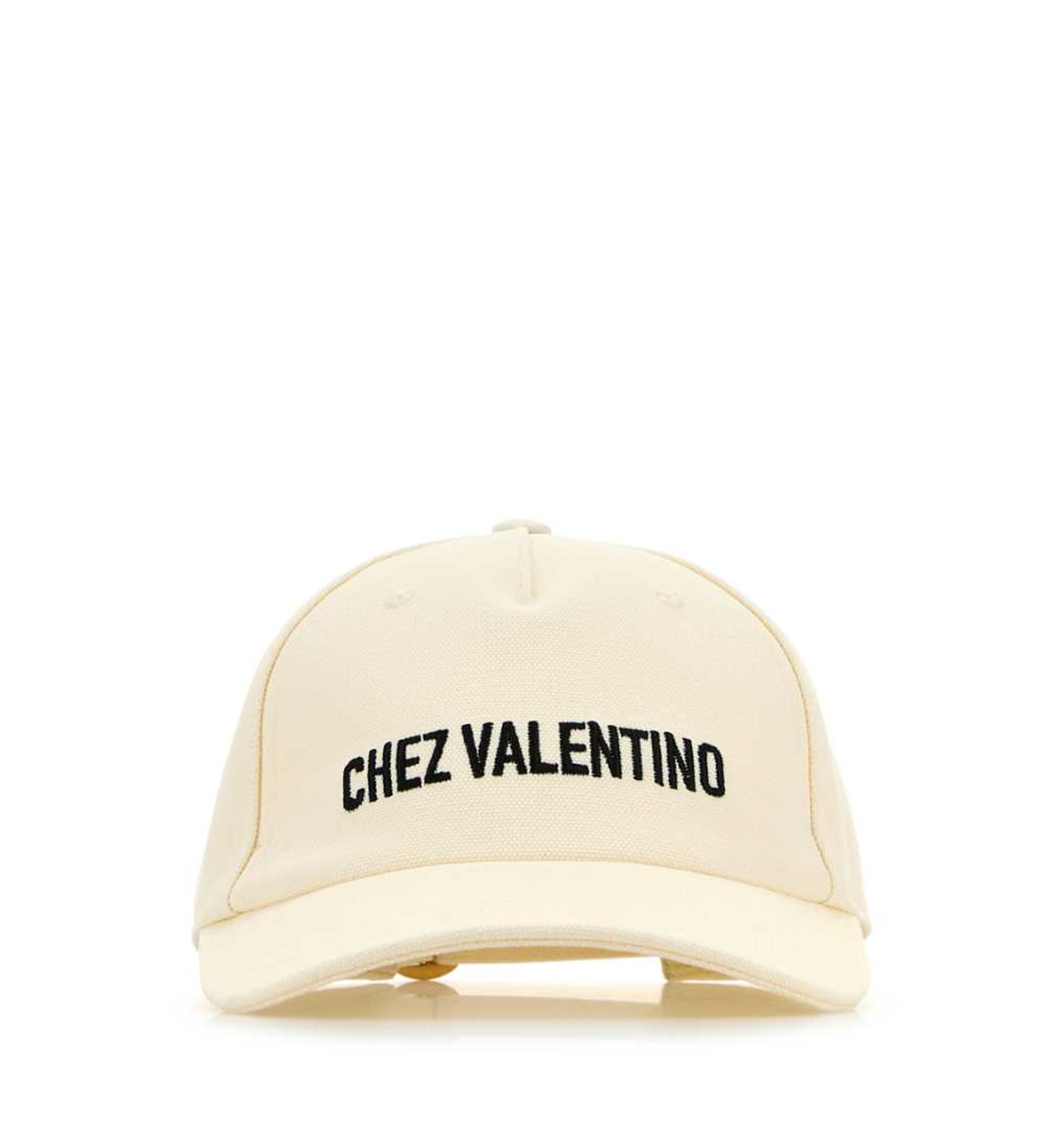 Chez Valentino Cotton Baseball Cap with Embroidery