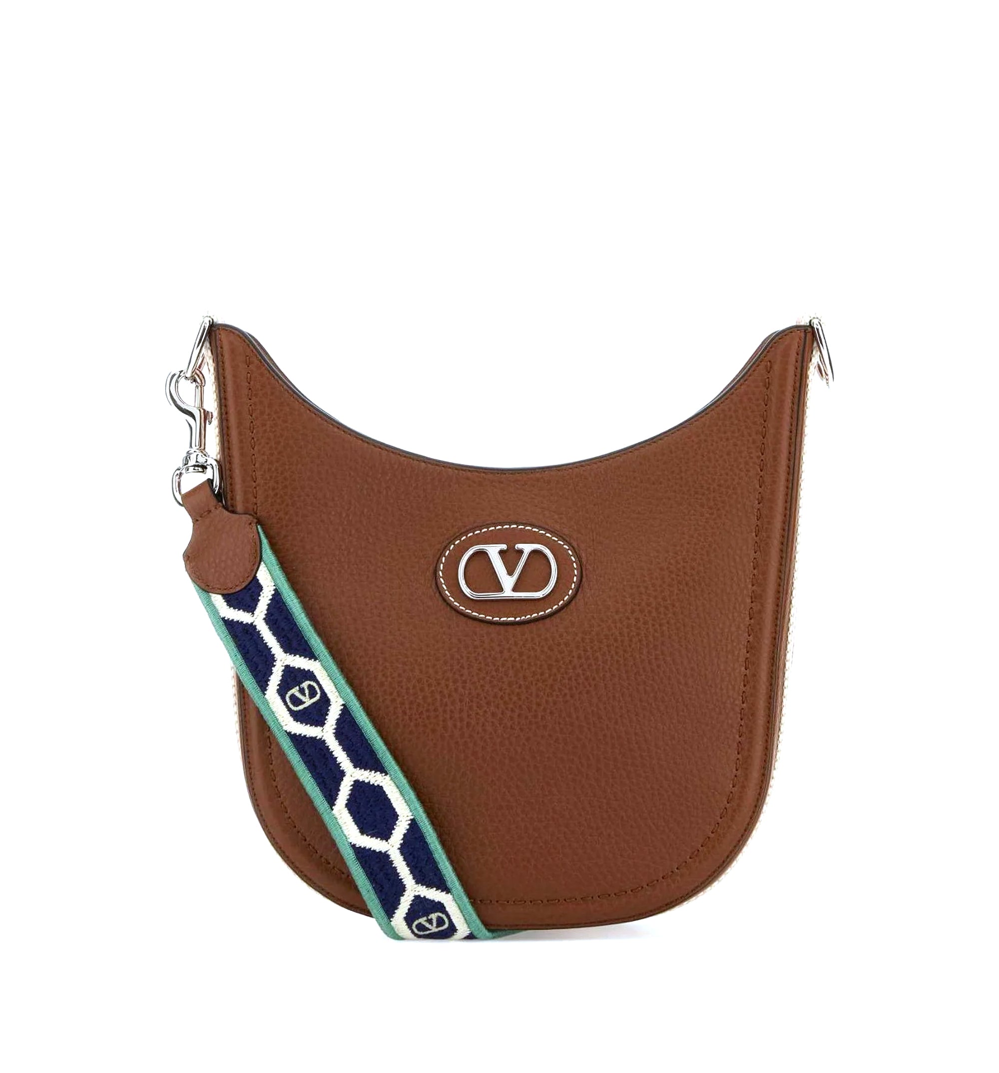 Leather Vlogo Signature Shoulder Bag