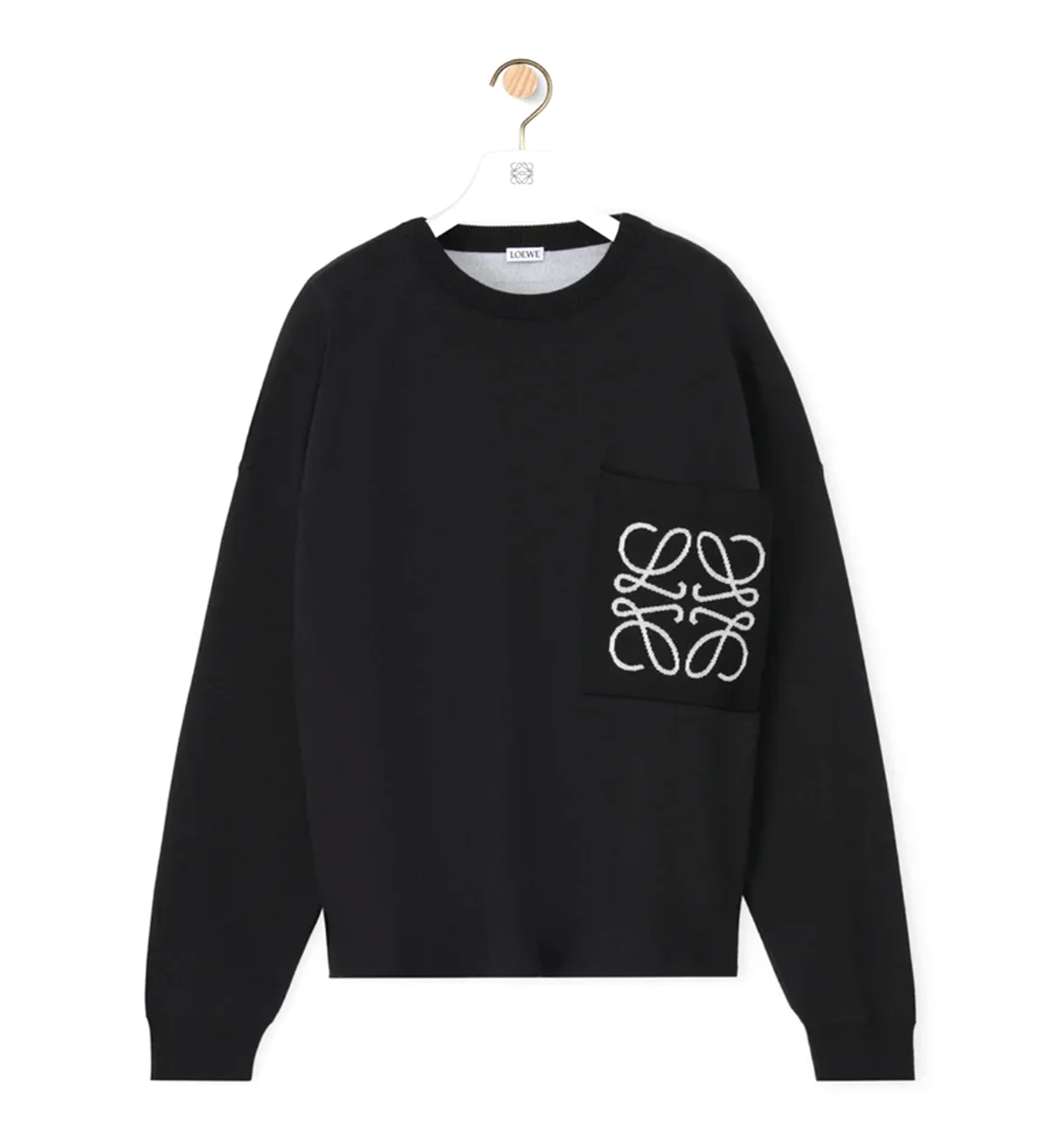 Anagram Pocket Sweater in Cotton Blend