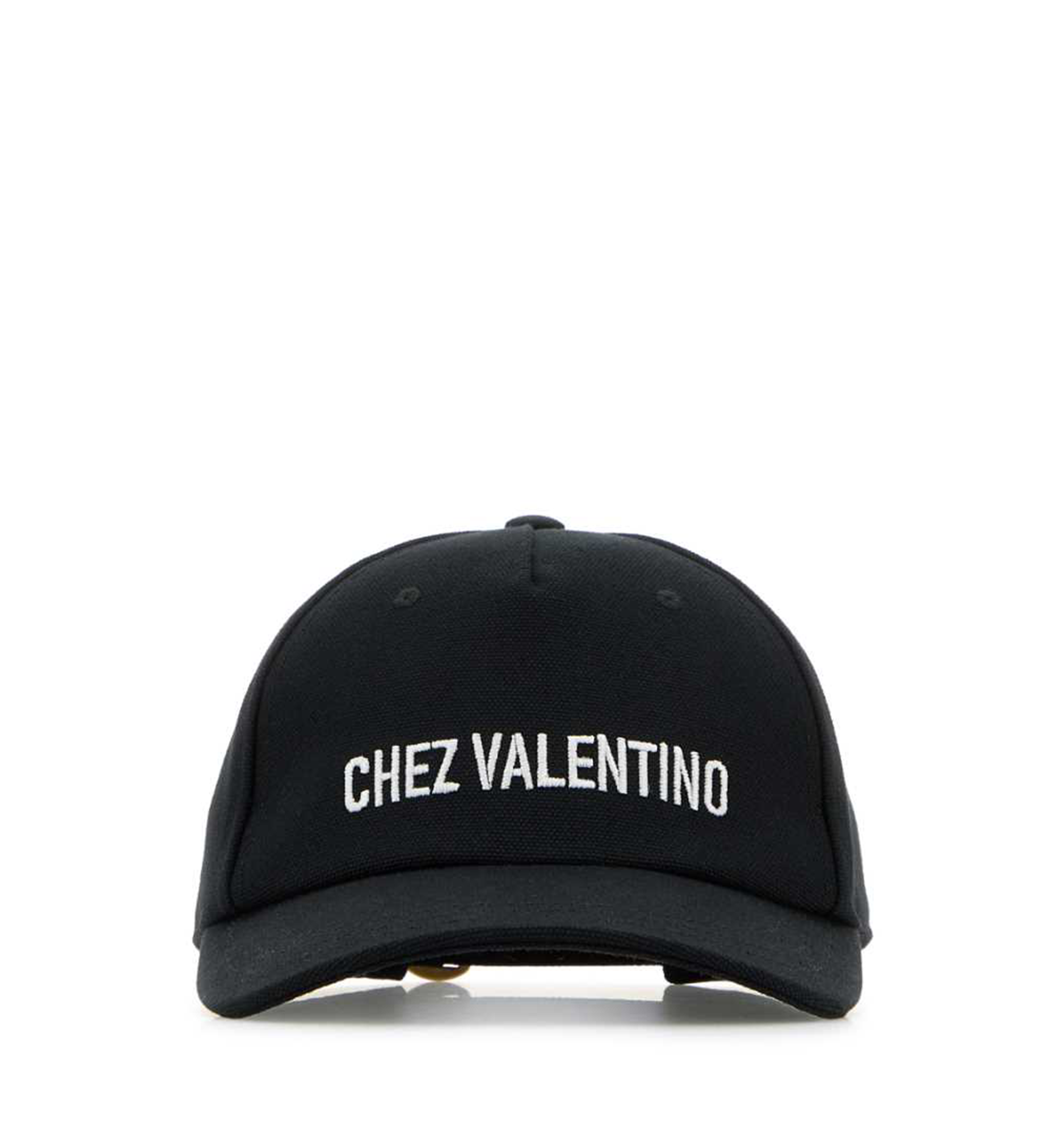 Chez Valentino Cotton Baseball Cap with Embroidery
