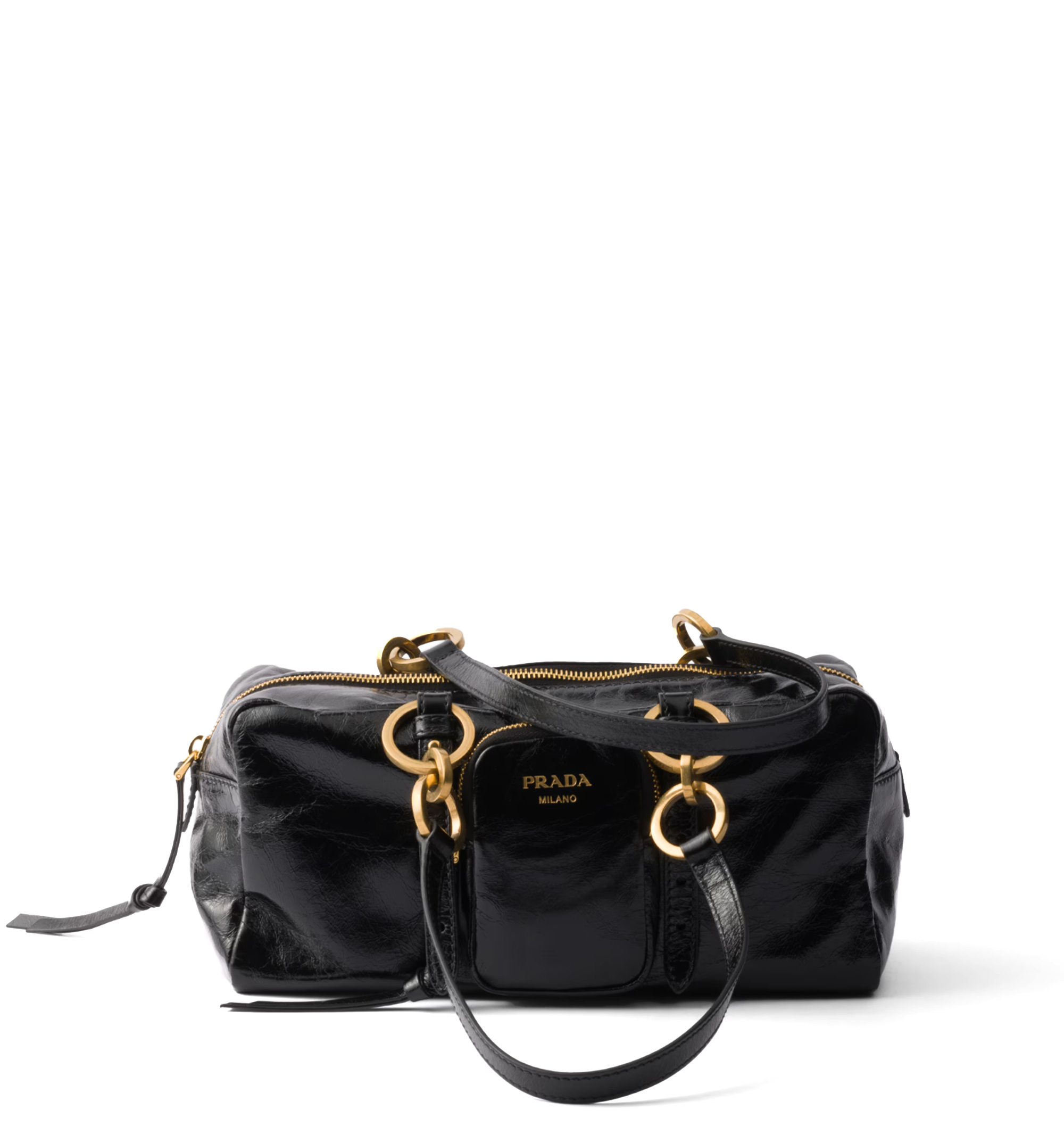 Prada Dangle Medium Leather Top-Handle Bag
