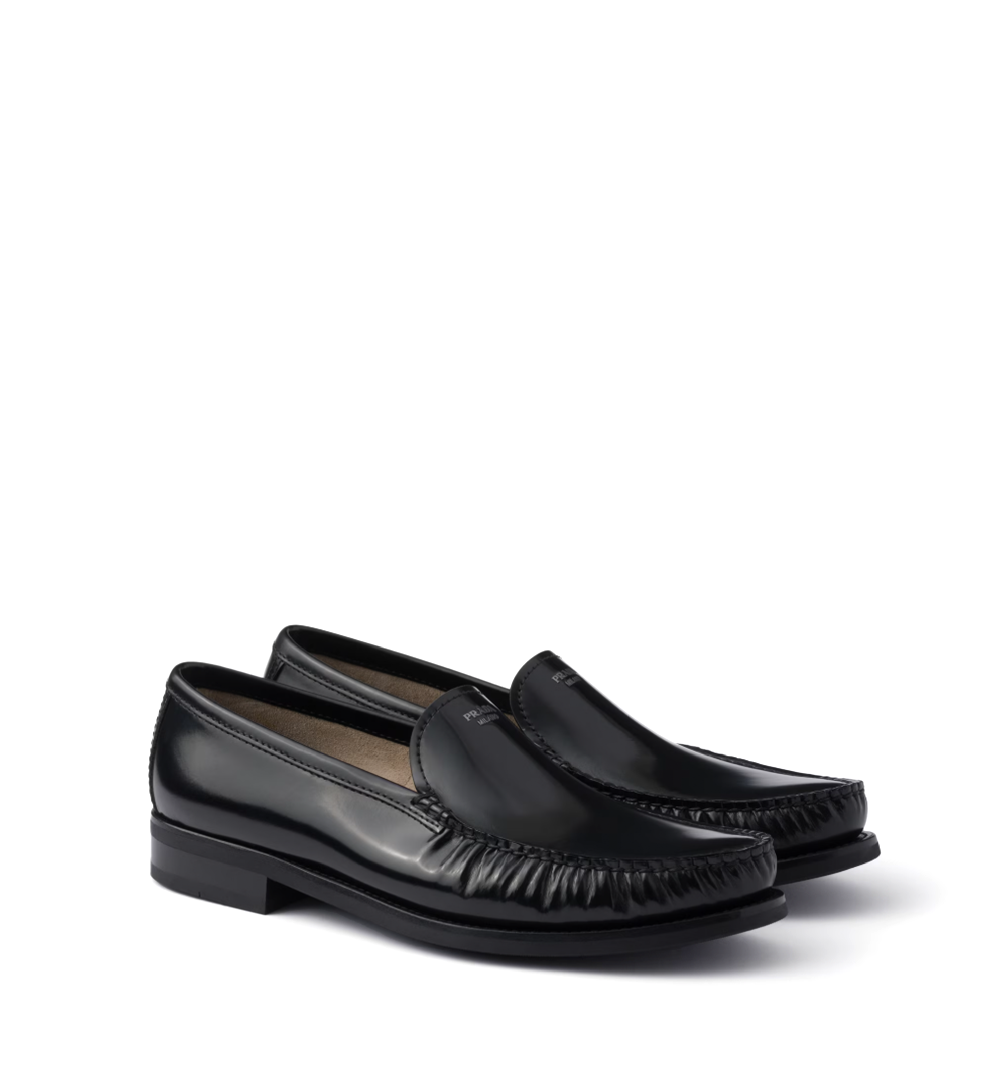Brushed Leather Loafers
