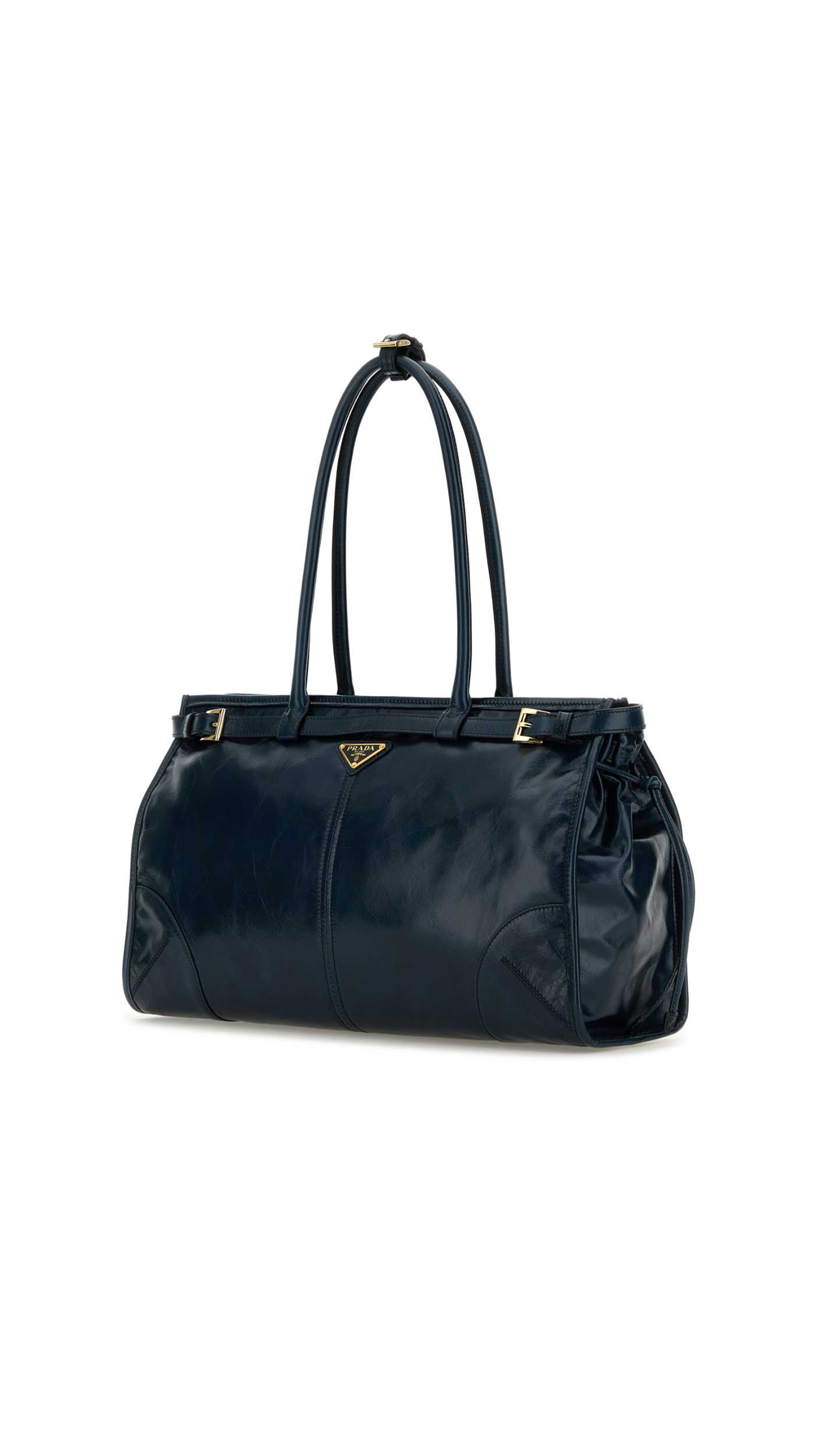 Medium Leather Handbag - Denim