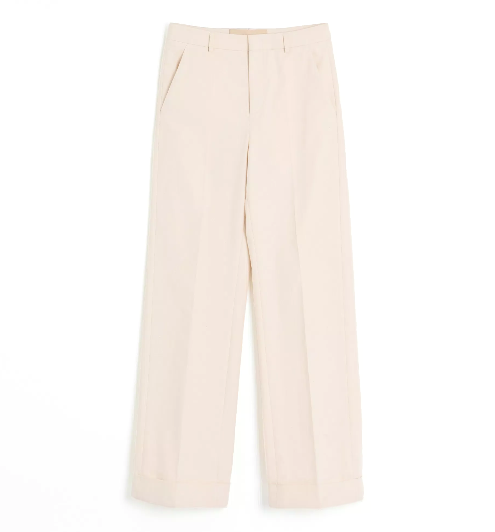Cuffed Cotton Canvas Pants