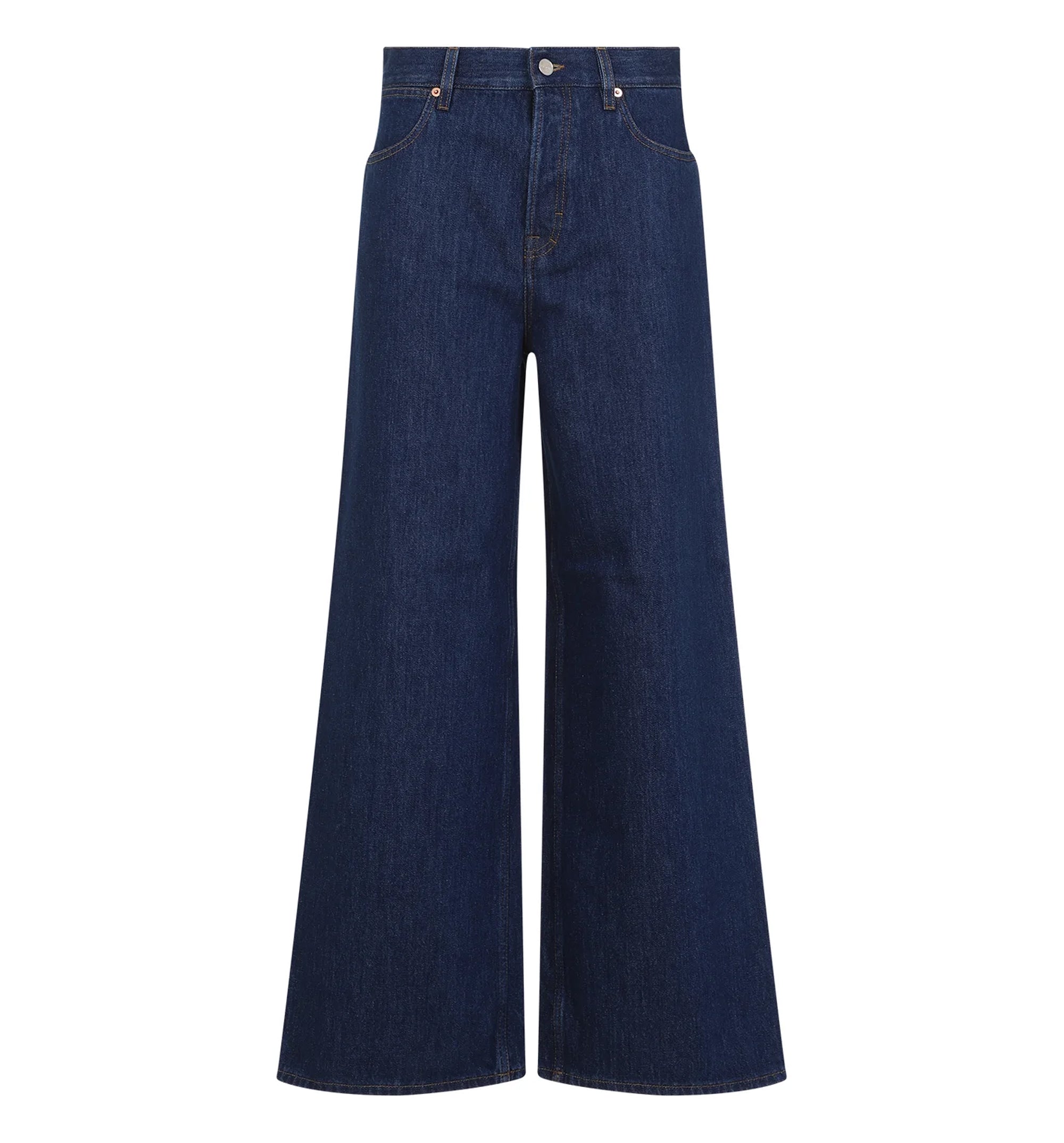 Wide Leg Denim Trousers