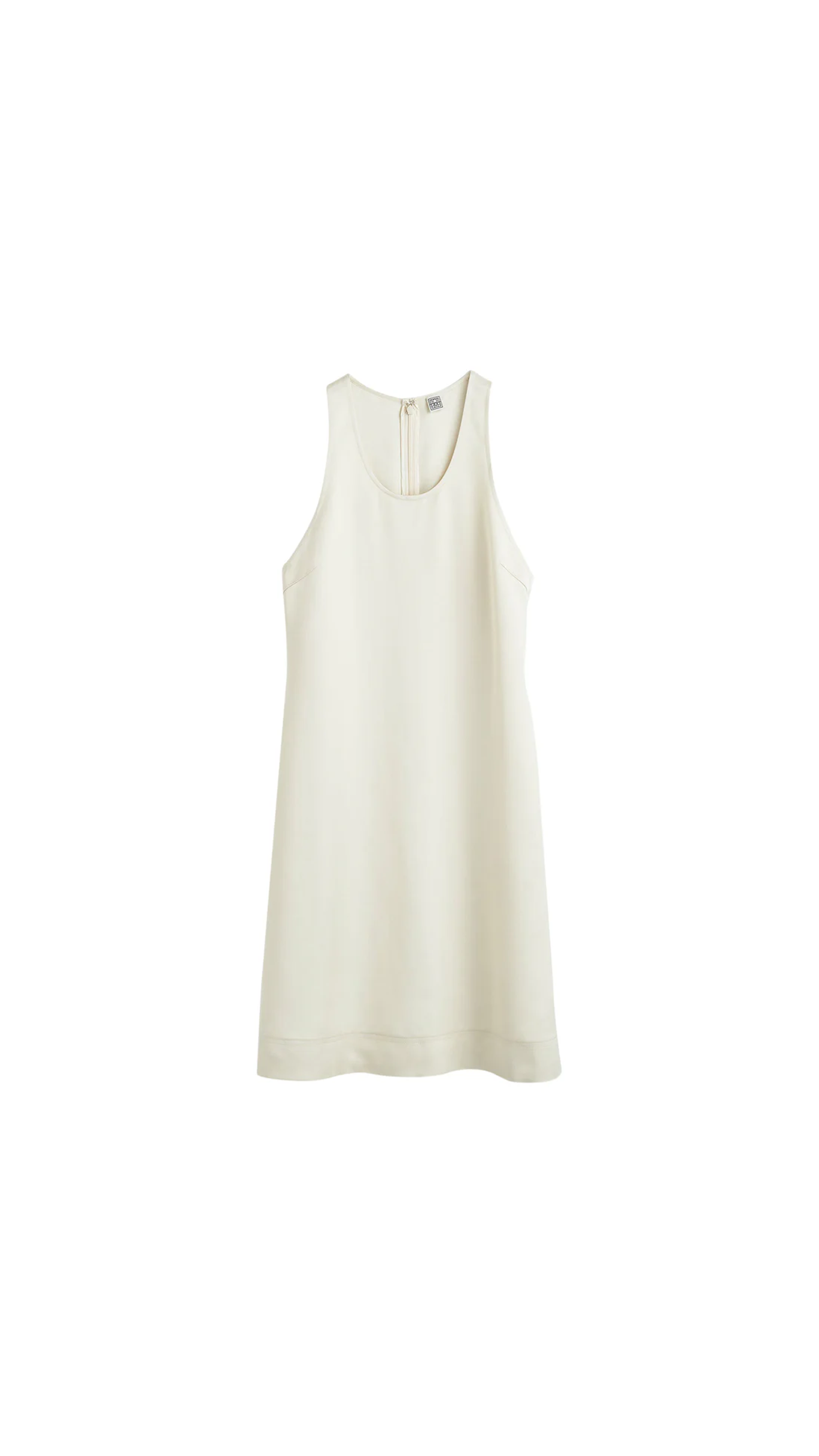 Scoop-neck Dress - Ecru