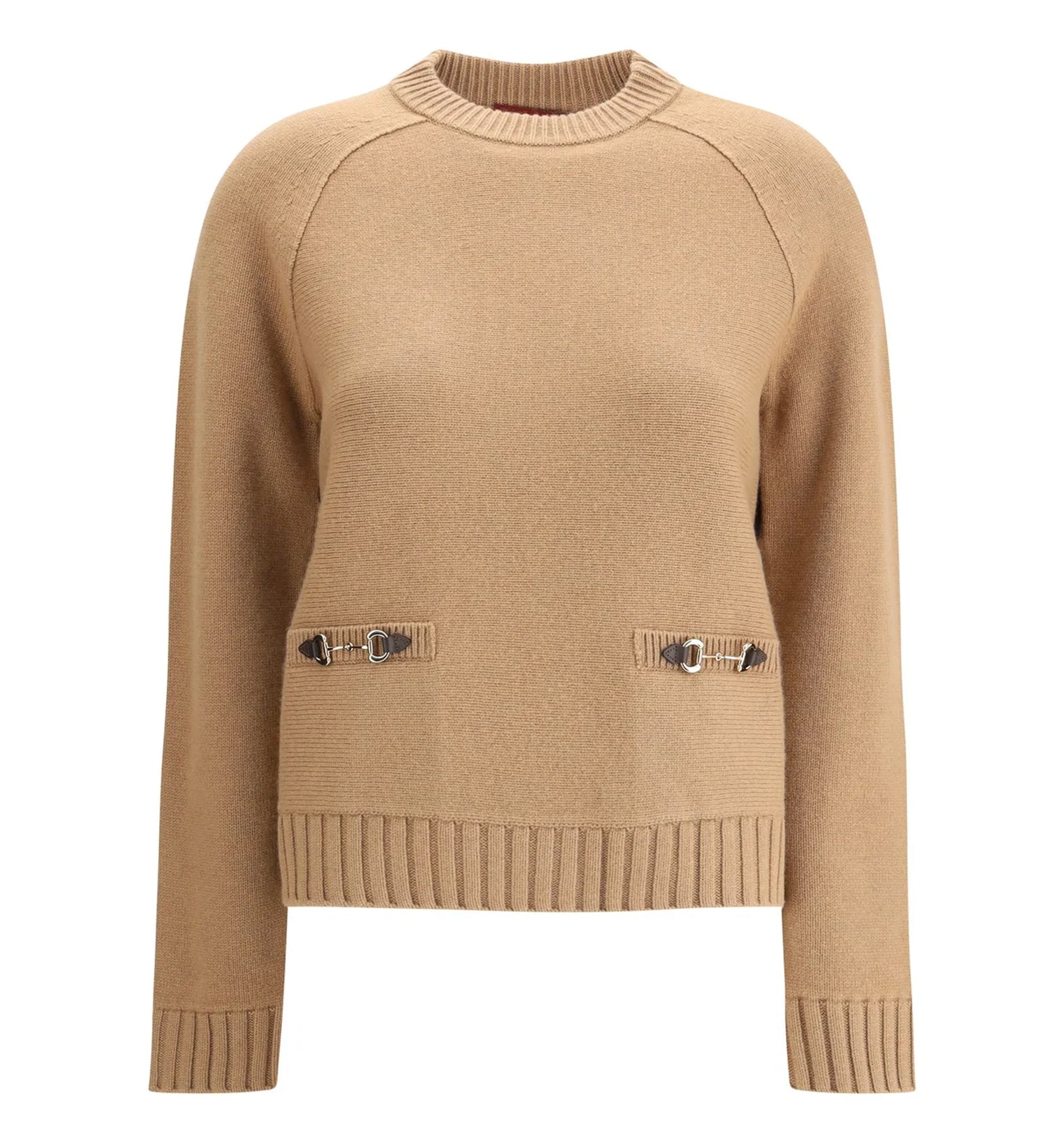Wool Cashmere Top With Horsebit