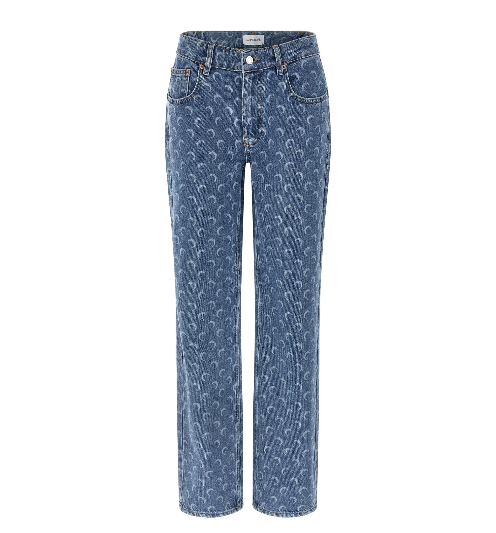 Moon Laser Denim Straight Jeans