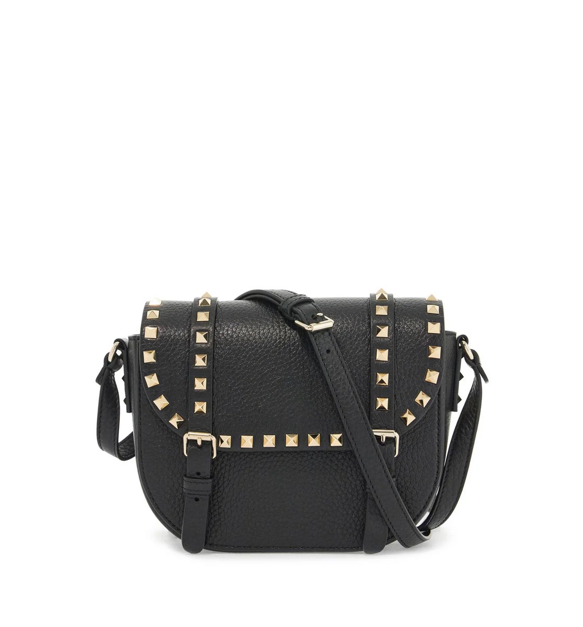 Rockstud Foldover Top Shoulder Bag