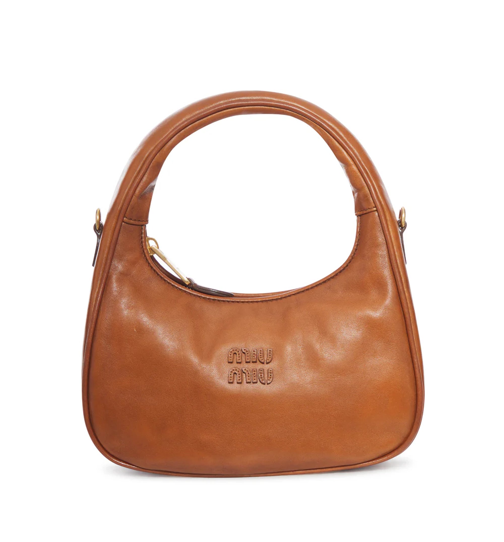 Leather Shoulder Bag With Logo