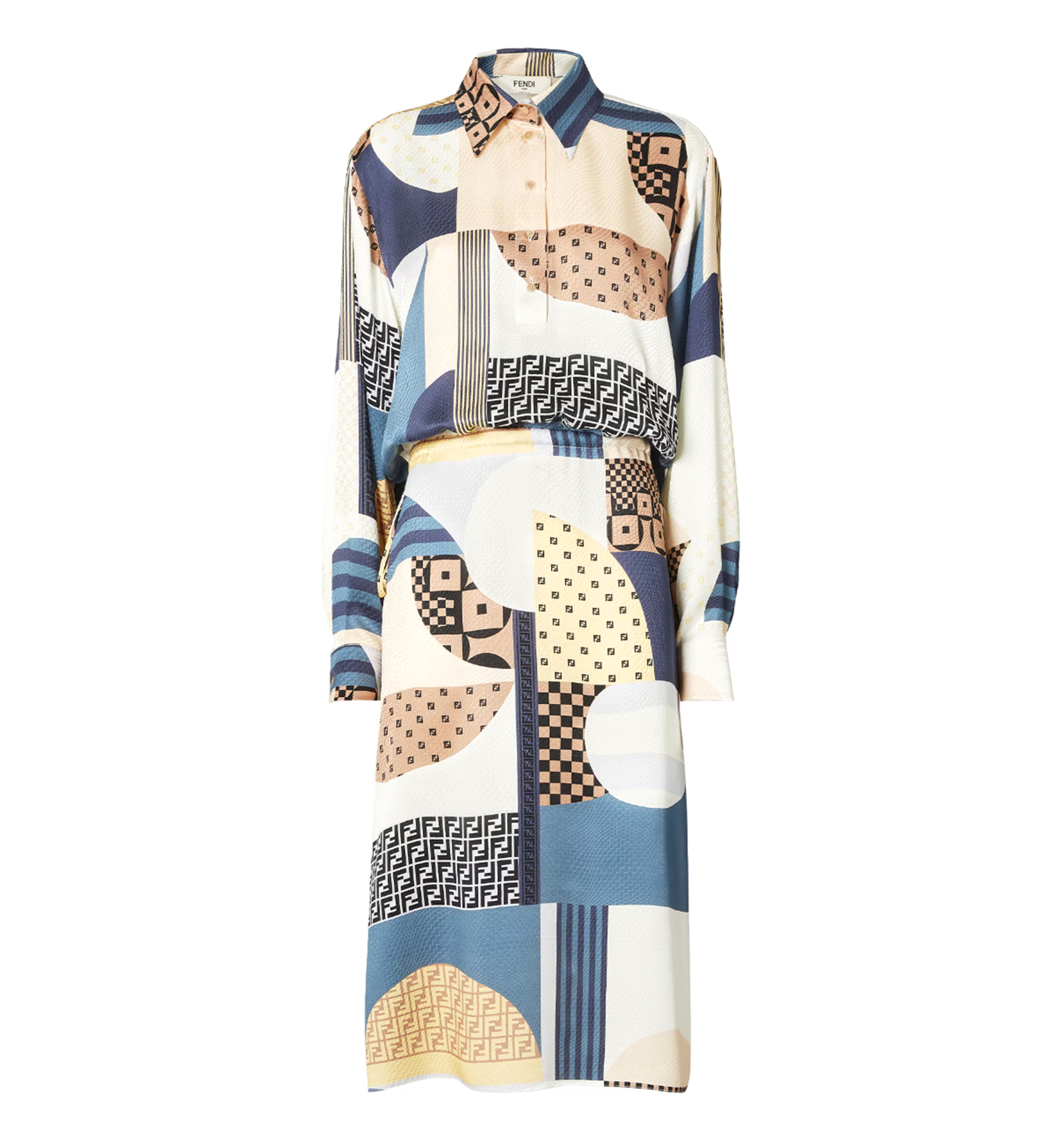 Silk Patchwork Dress