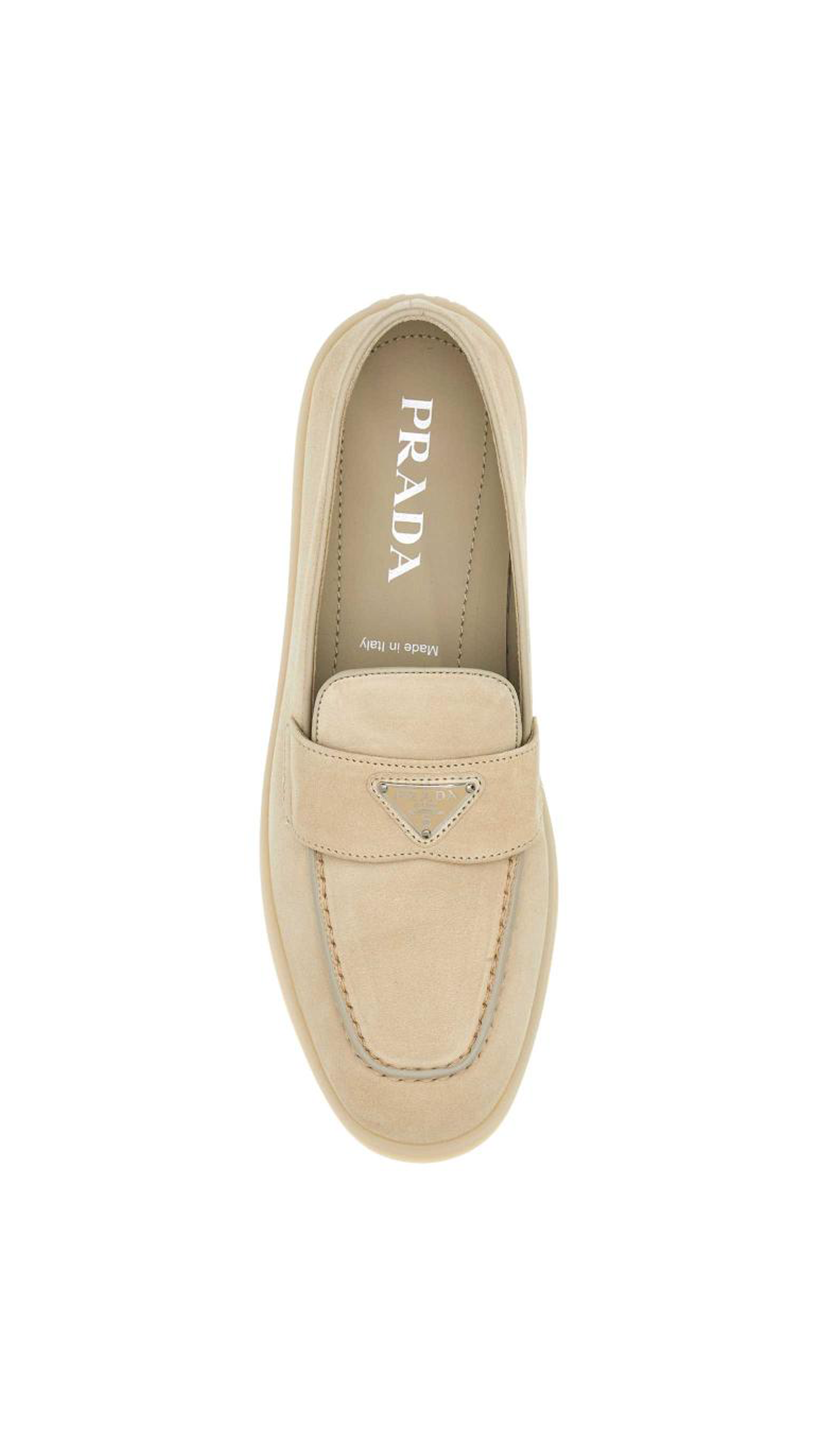 Suede and Leather Loafer - Desert Beige