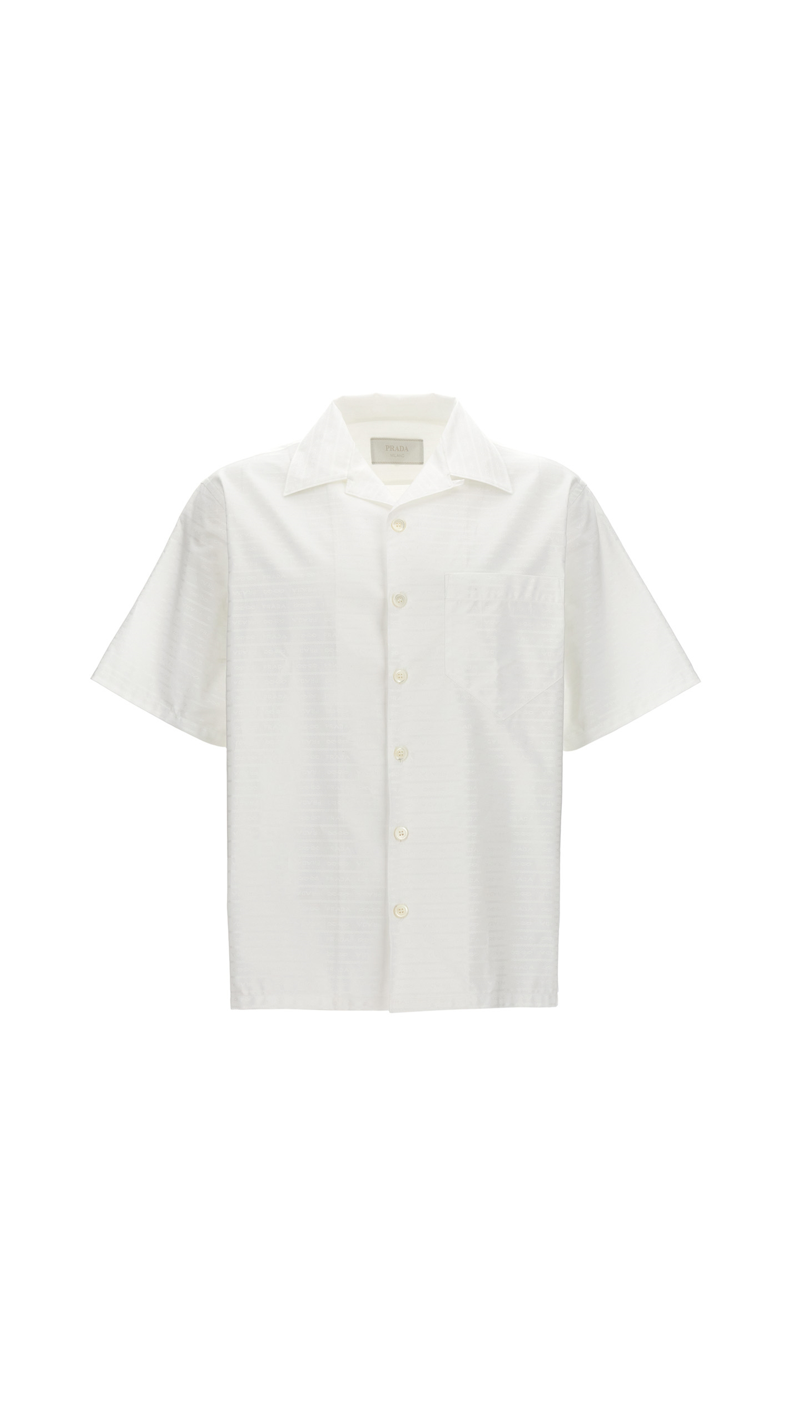 Short Sleeve Cotton Shirt - White