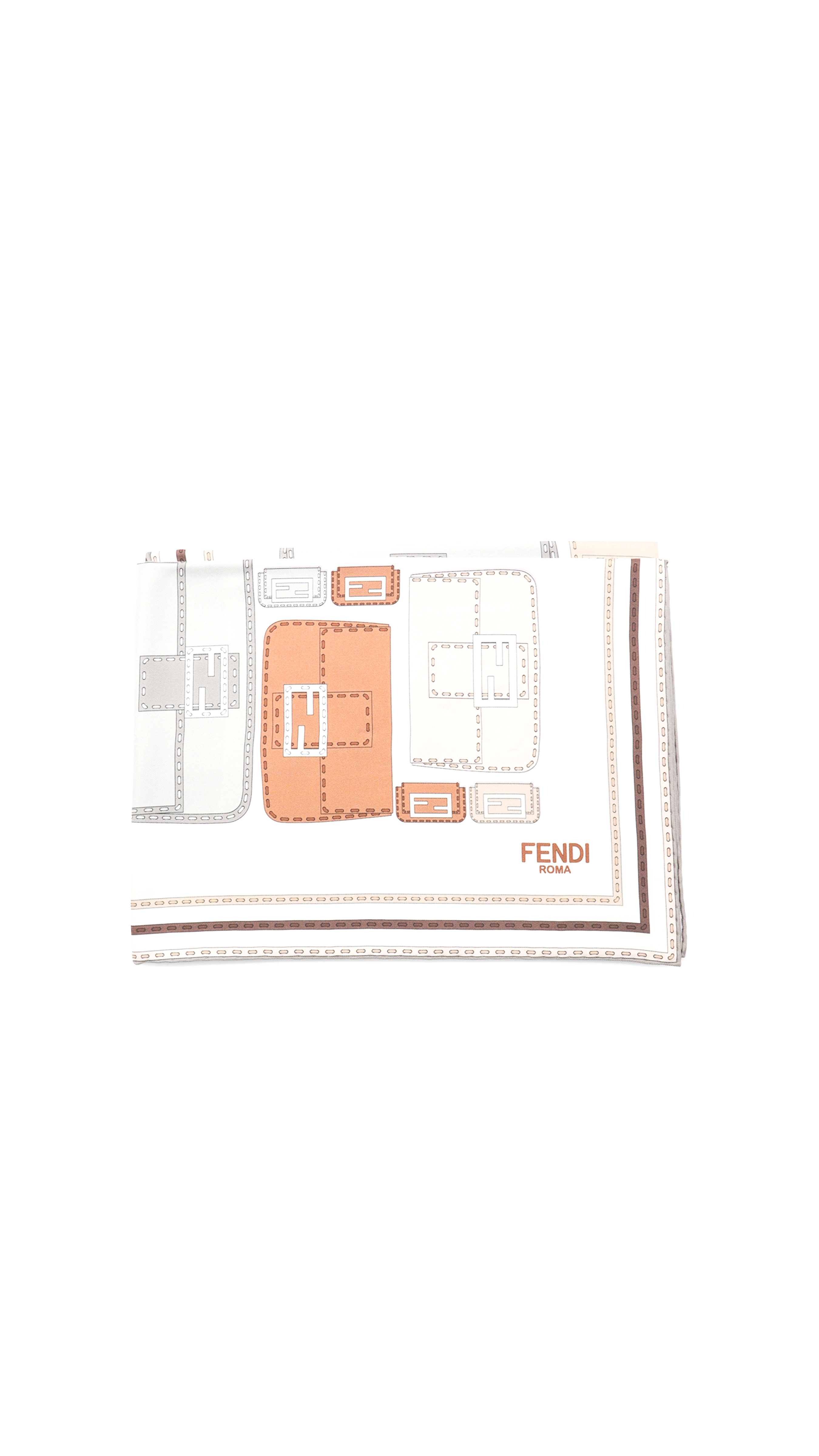 Silk Baguette Foulard - Beige