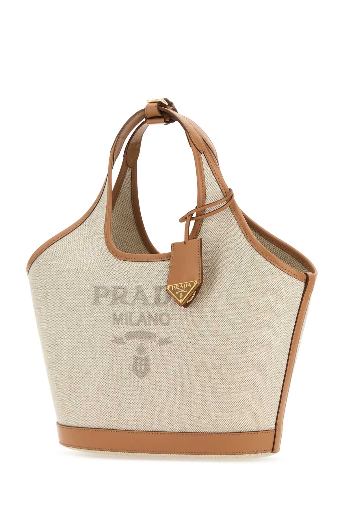 Logo Printed Medium Top Handle Bag