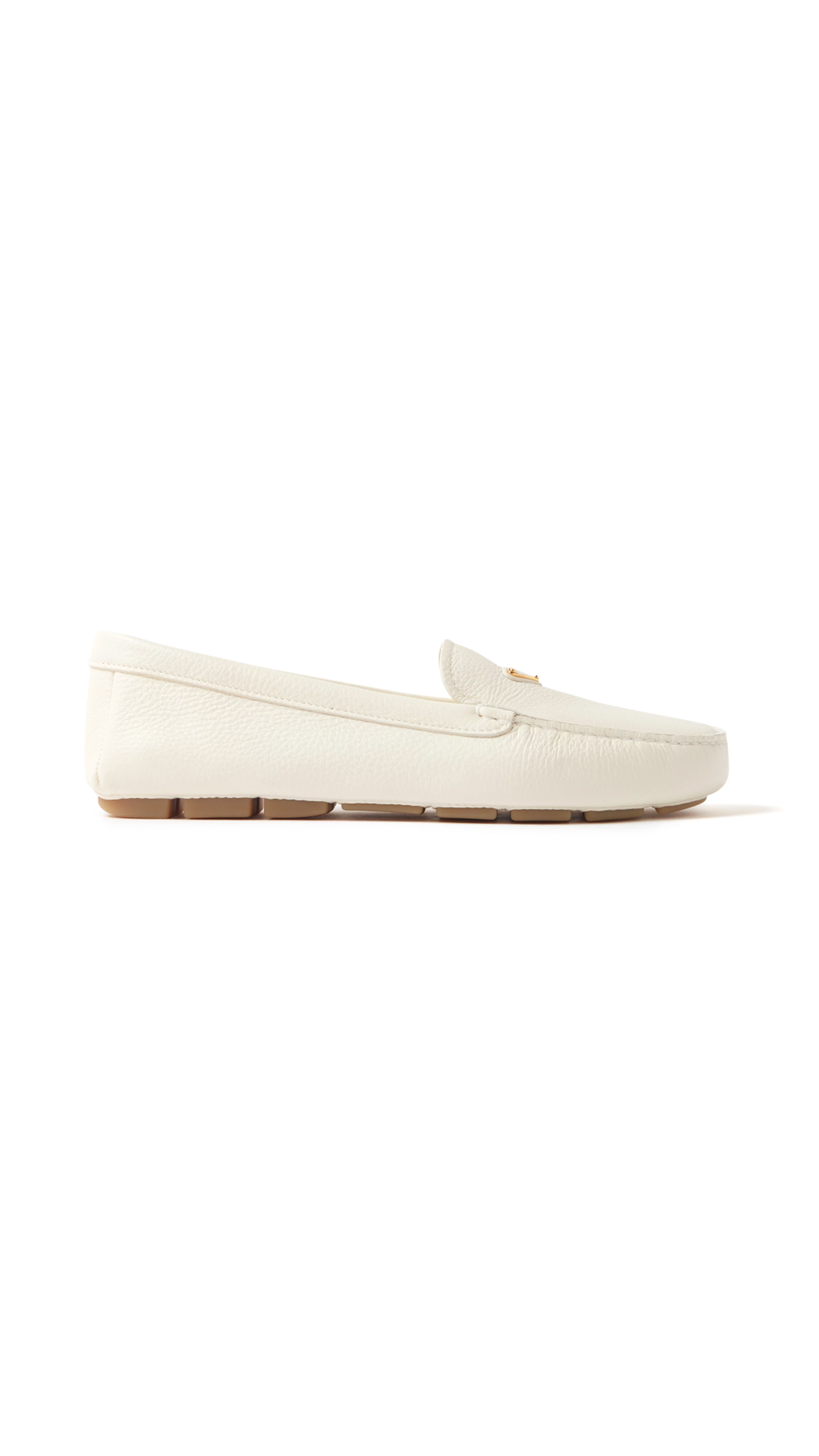 Leather Driving Loafers - Ivory