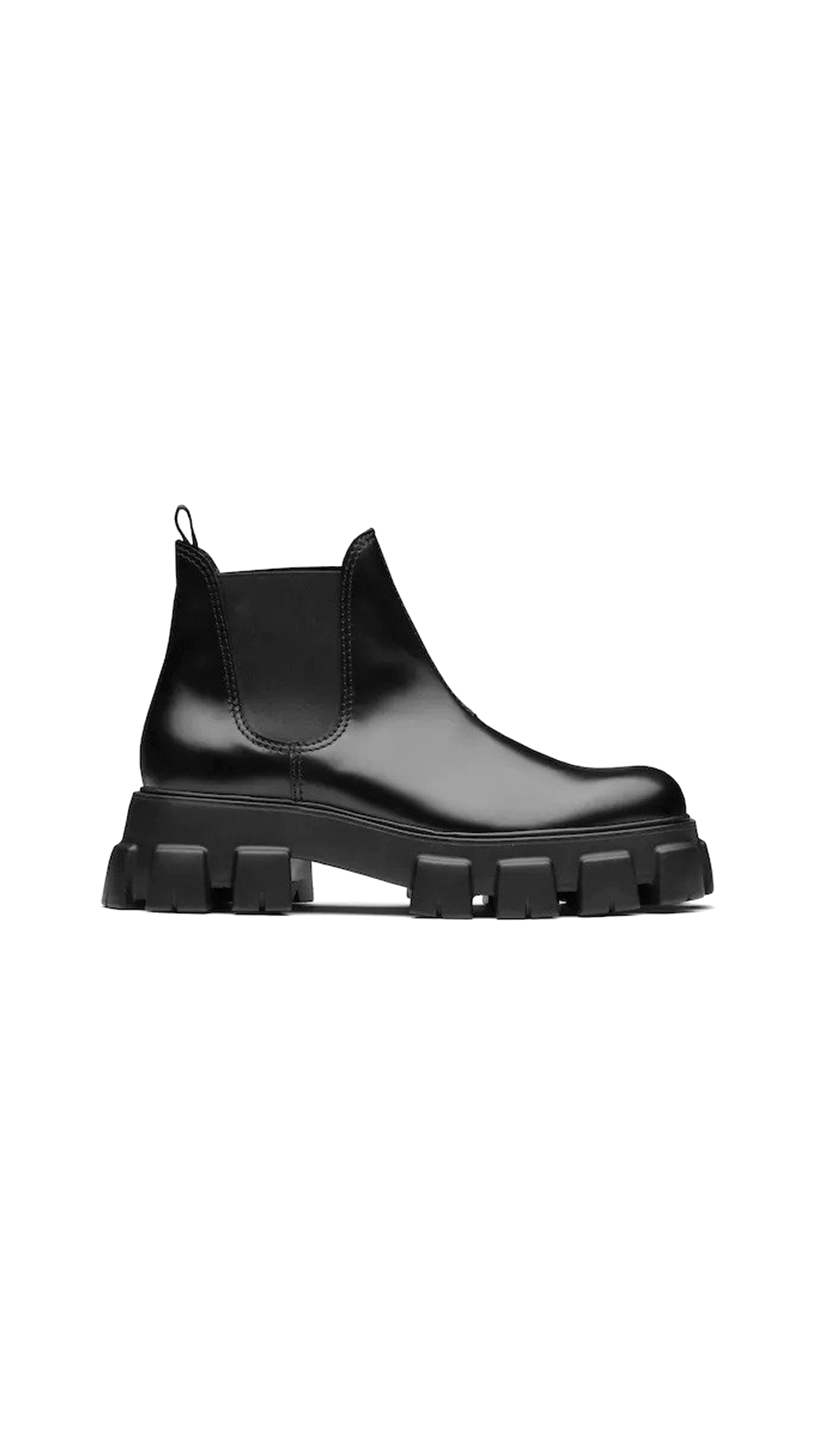 Monolith Brushed Leather Chelsea Man Boots - Black