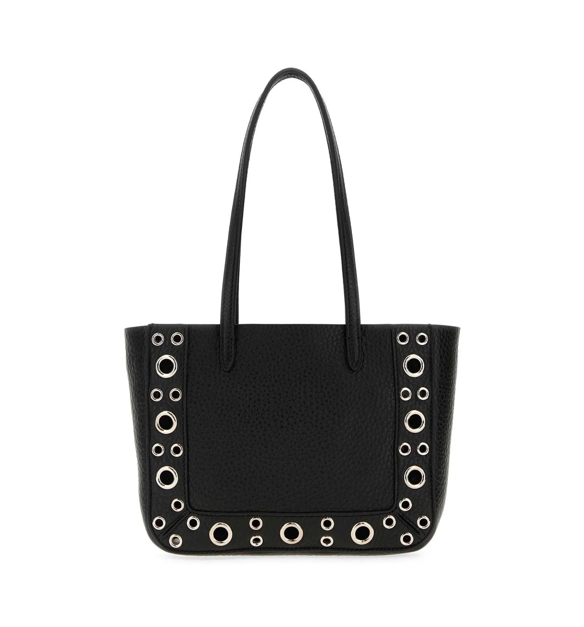 VLogo Plaque Eyelet Detailed Shoulder Bag