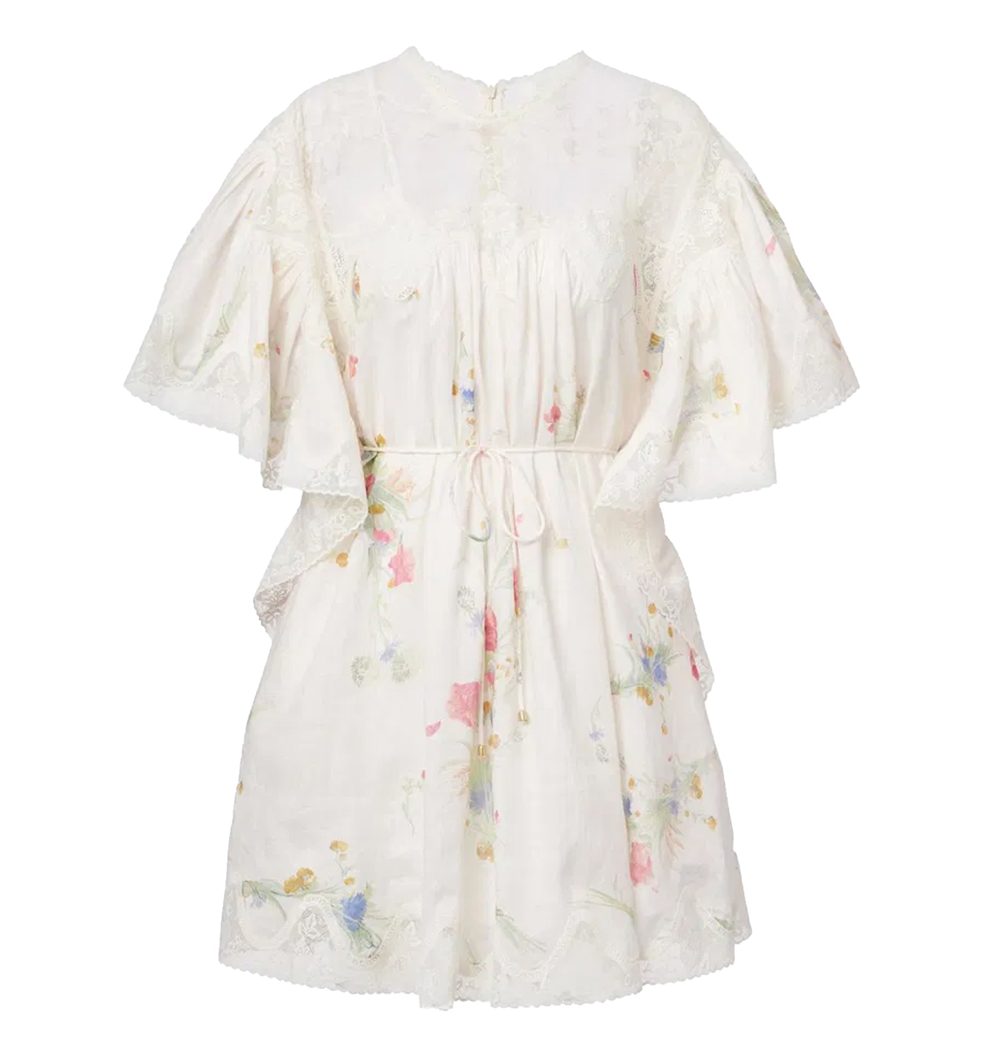 Lucky Lace Trim Mini Dress