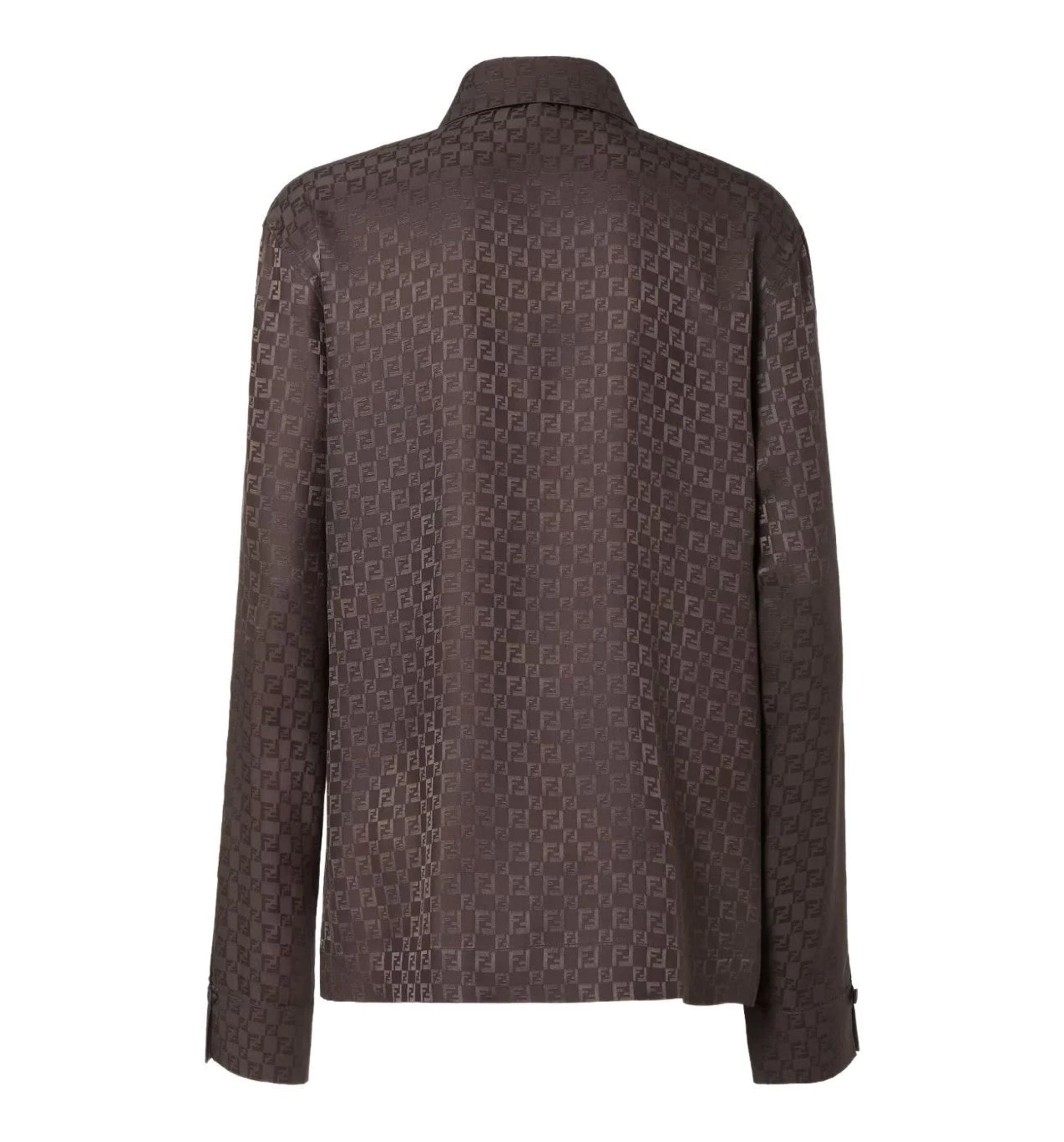 Fendi FF Jacquard Asymmetric Long-Sleeved Shirt