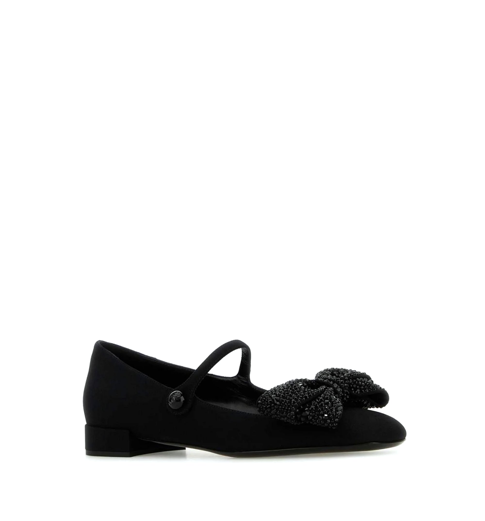 Valentino Bow Embellished Slip-On Flat Shoes