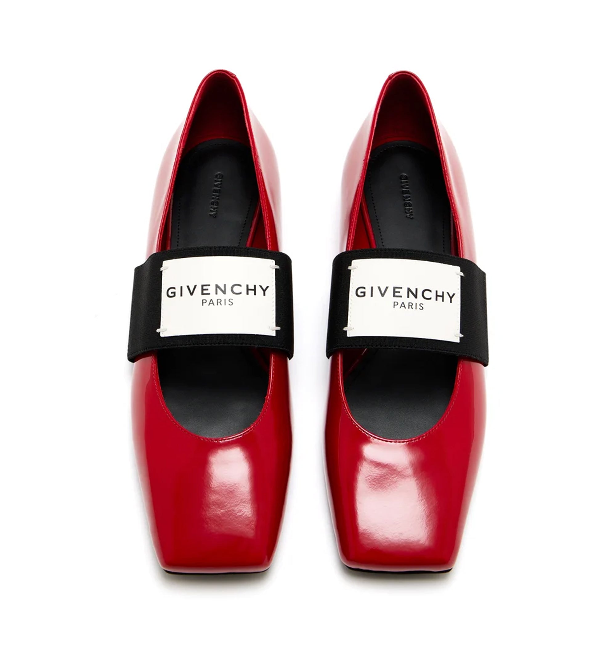 Sliced Square Ballerinas In Patent Leather