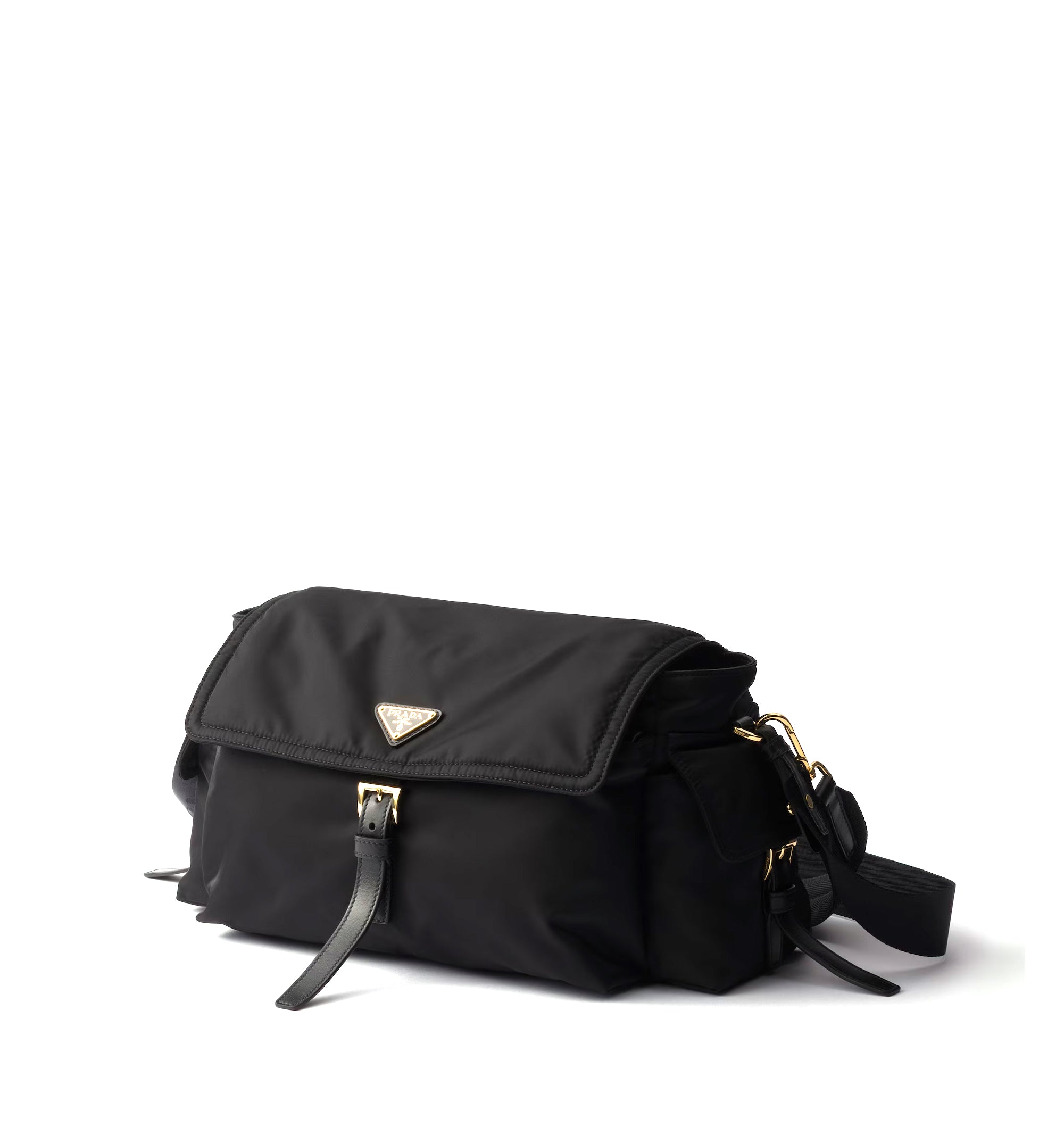Explore Large Re-nylon Shoulder Bag With Flap
