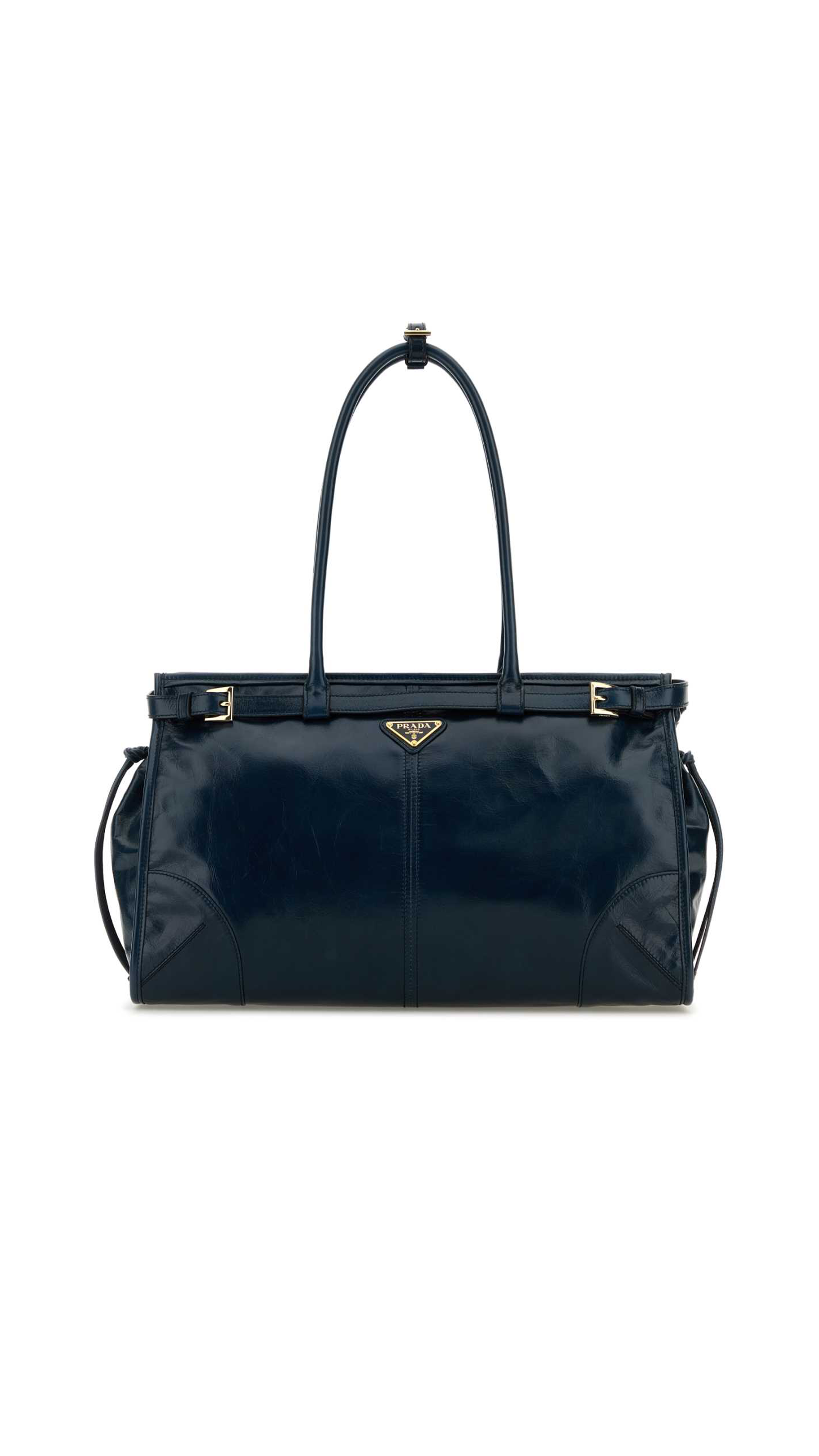 Medium Leather Handbag - Denim