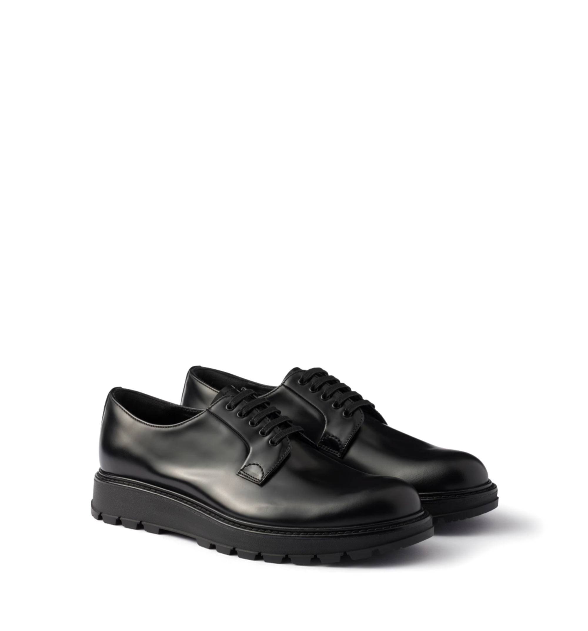 Brushed Leather Lace-up Shoes