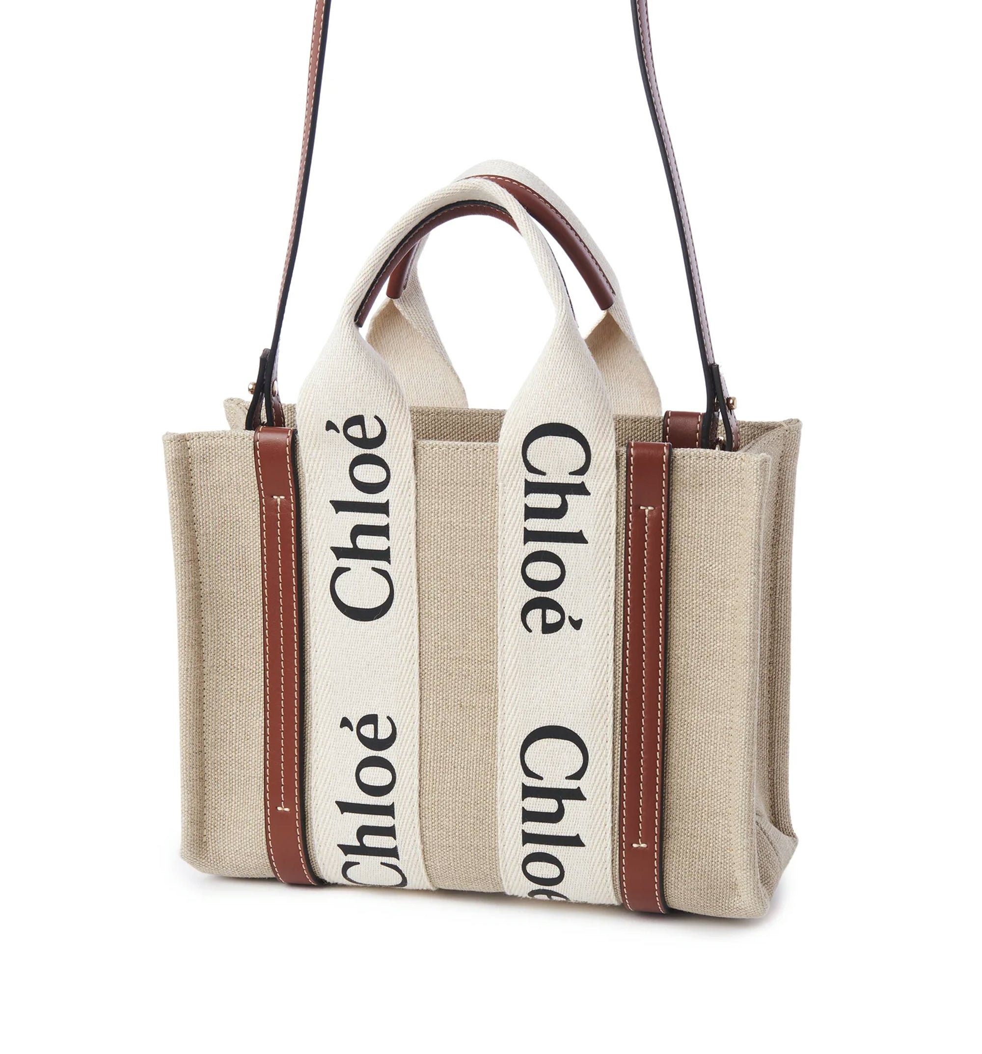 Small Woody Tote Bag In Linen