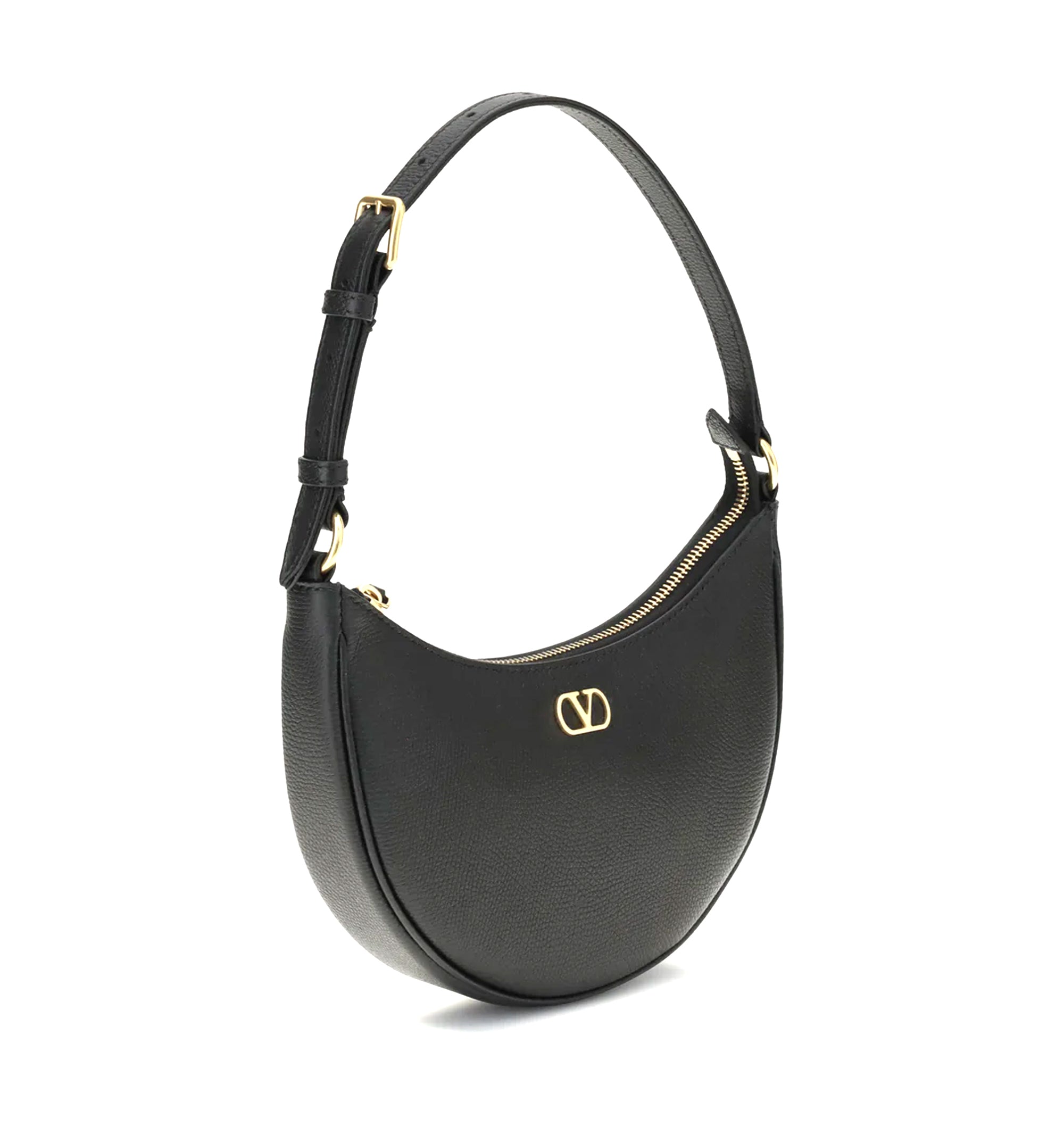 Vlogo Signature Mini Hobo Bag in Grainy Calfskin