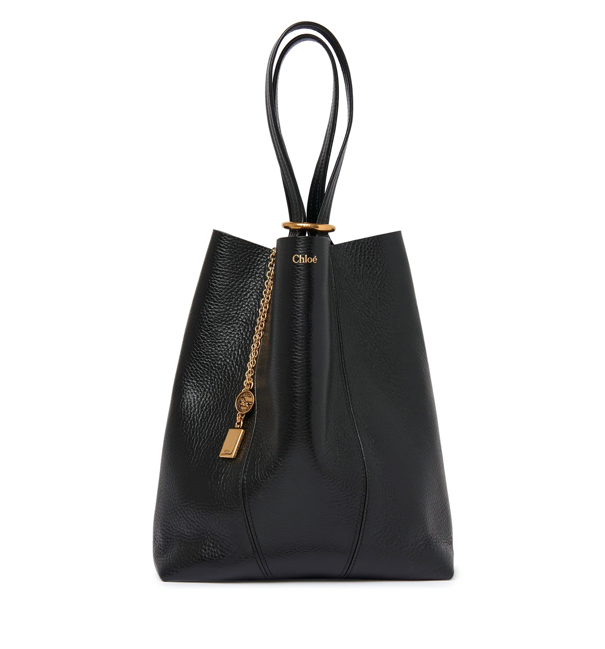 Chloé Spin Tote Bag in Grained Leather