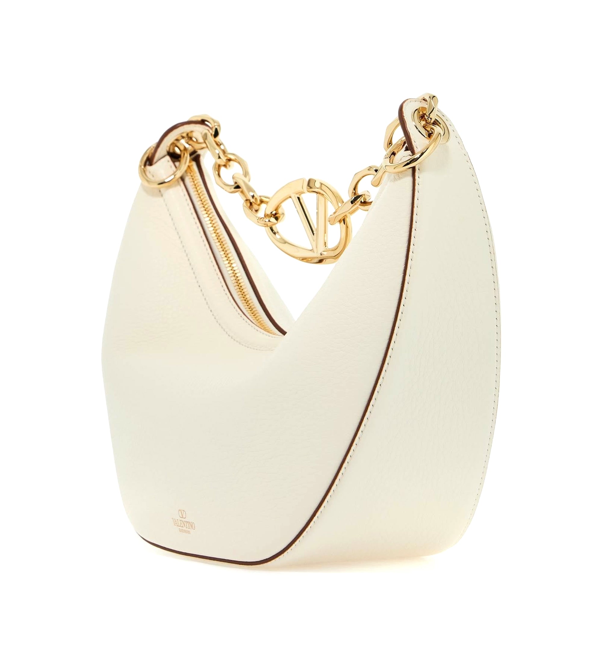 VLogo Signature Zip-Up Small Hobo Bag