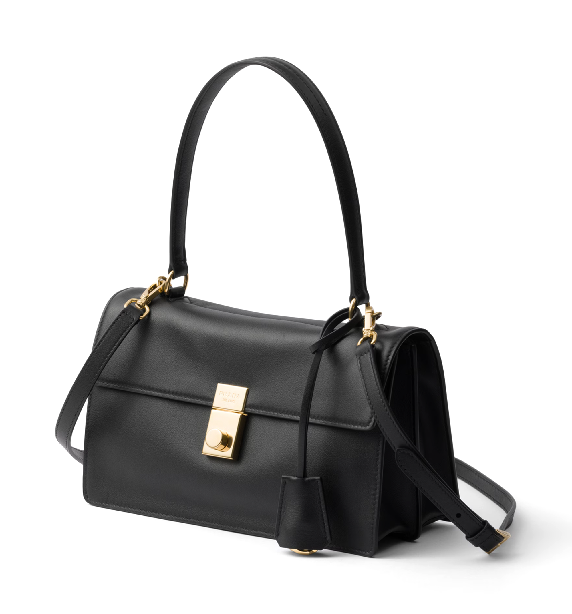 Prada Soft Sound Medium Leather Shoulder Bag