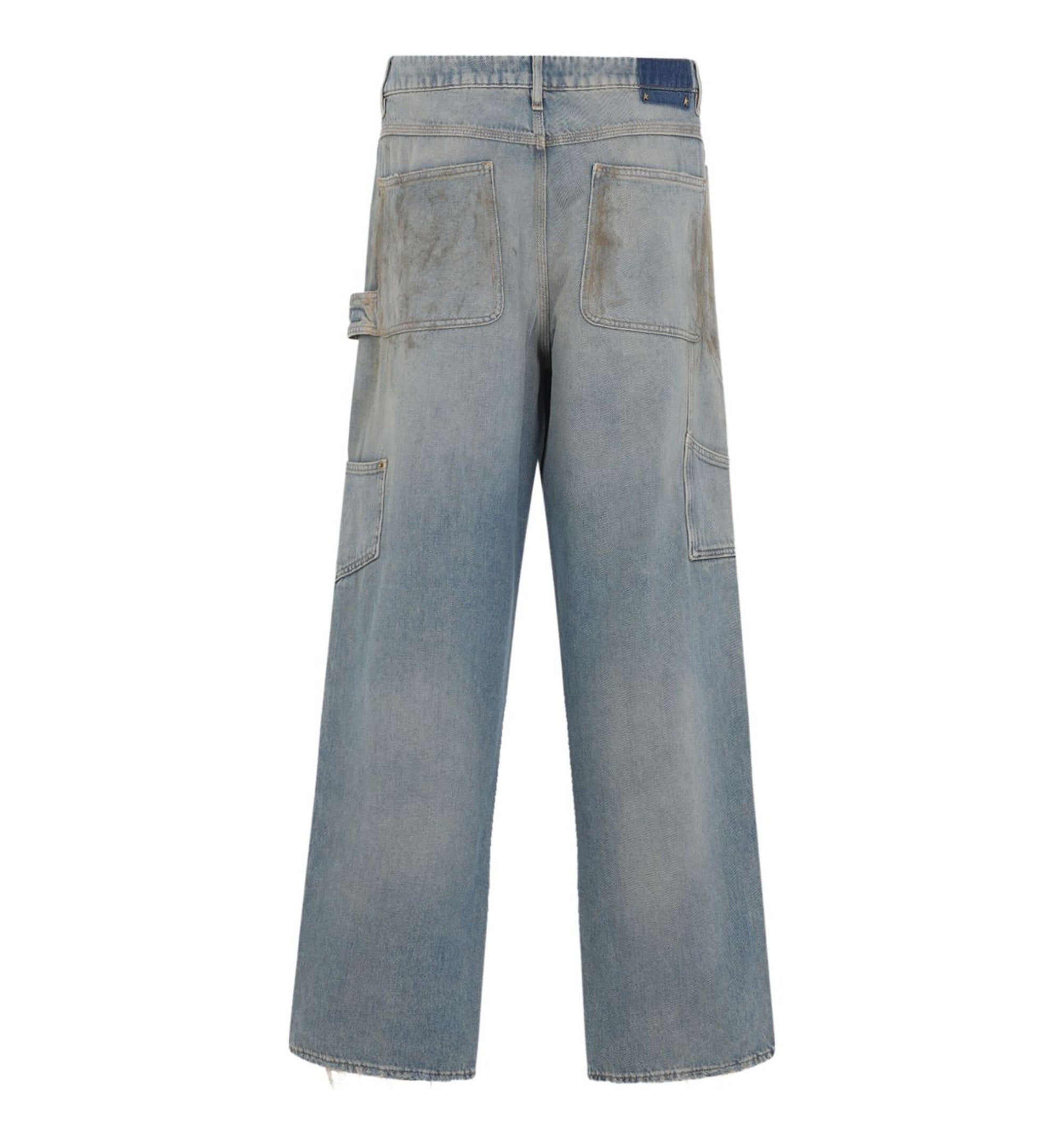 Distressed Sand-Washed Jeans