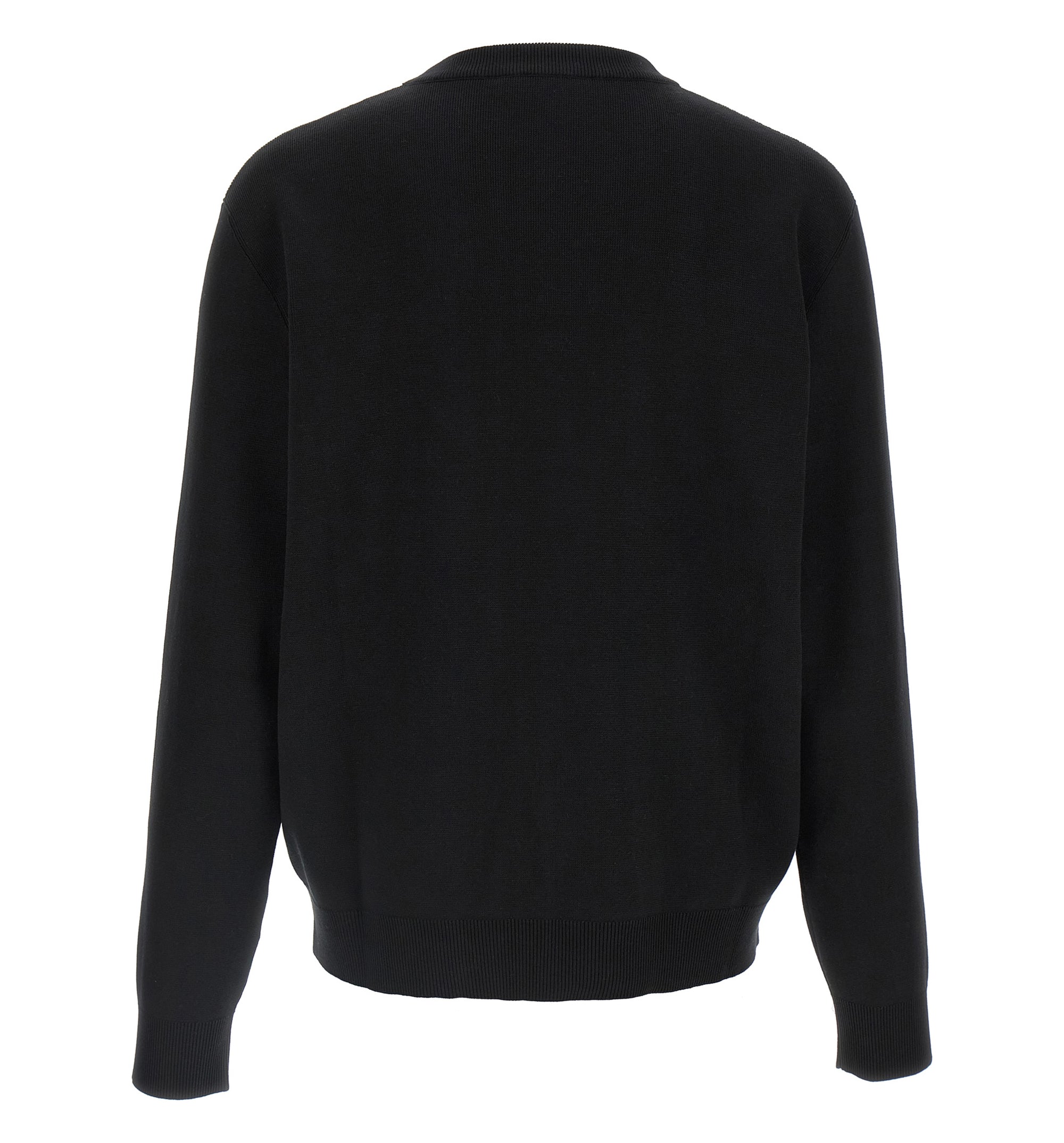 Silk Cotton Sweater With Intarsia