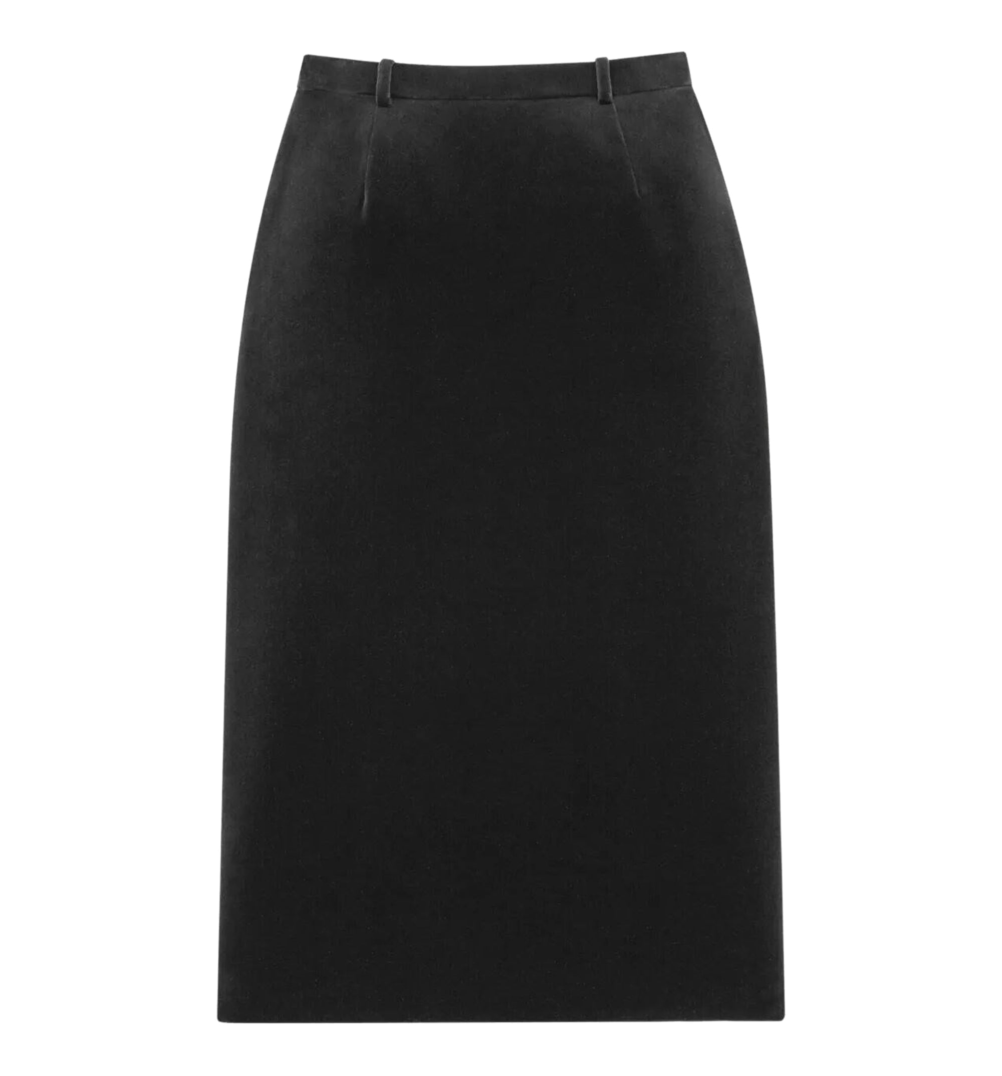 Midi Wrap Skirt in Cotton Velvet