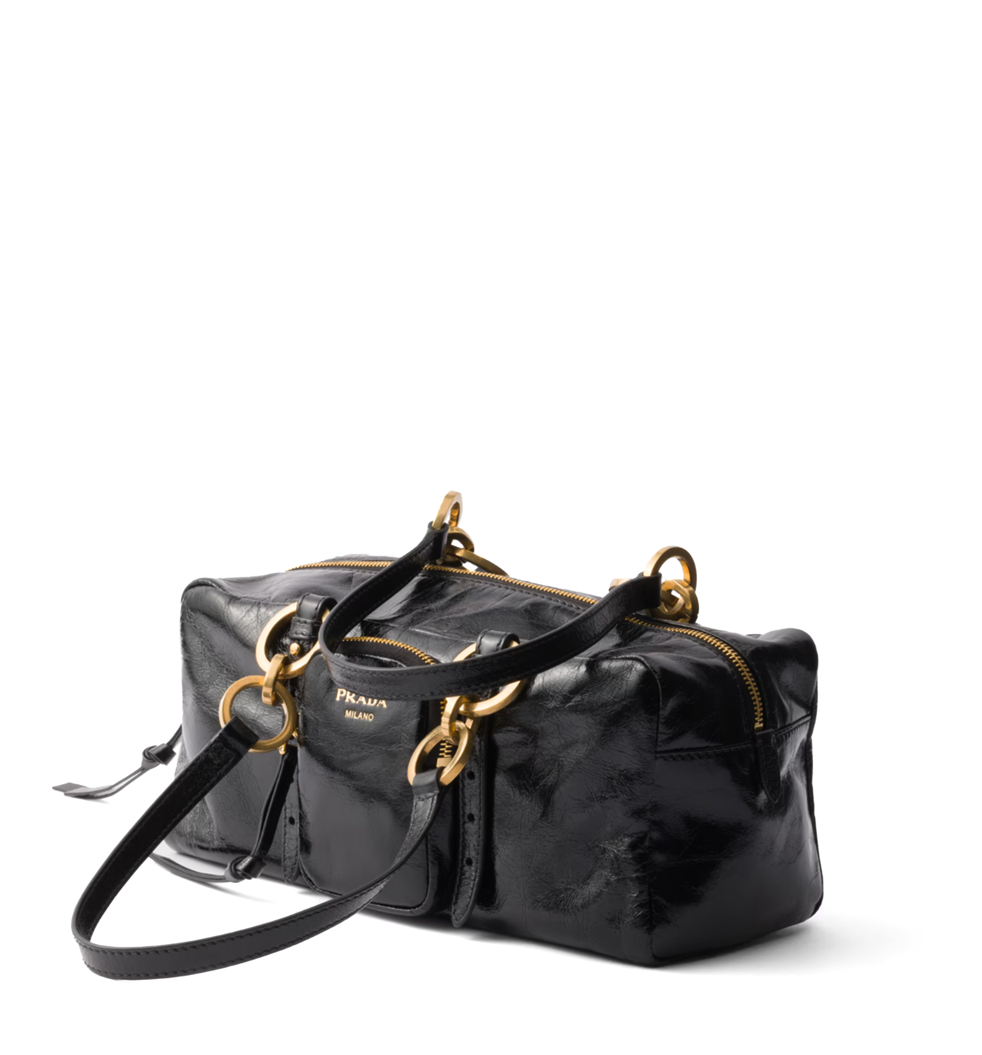 Prada Dangle Medium Leather Top-Handle Bag