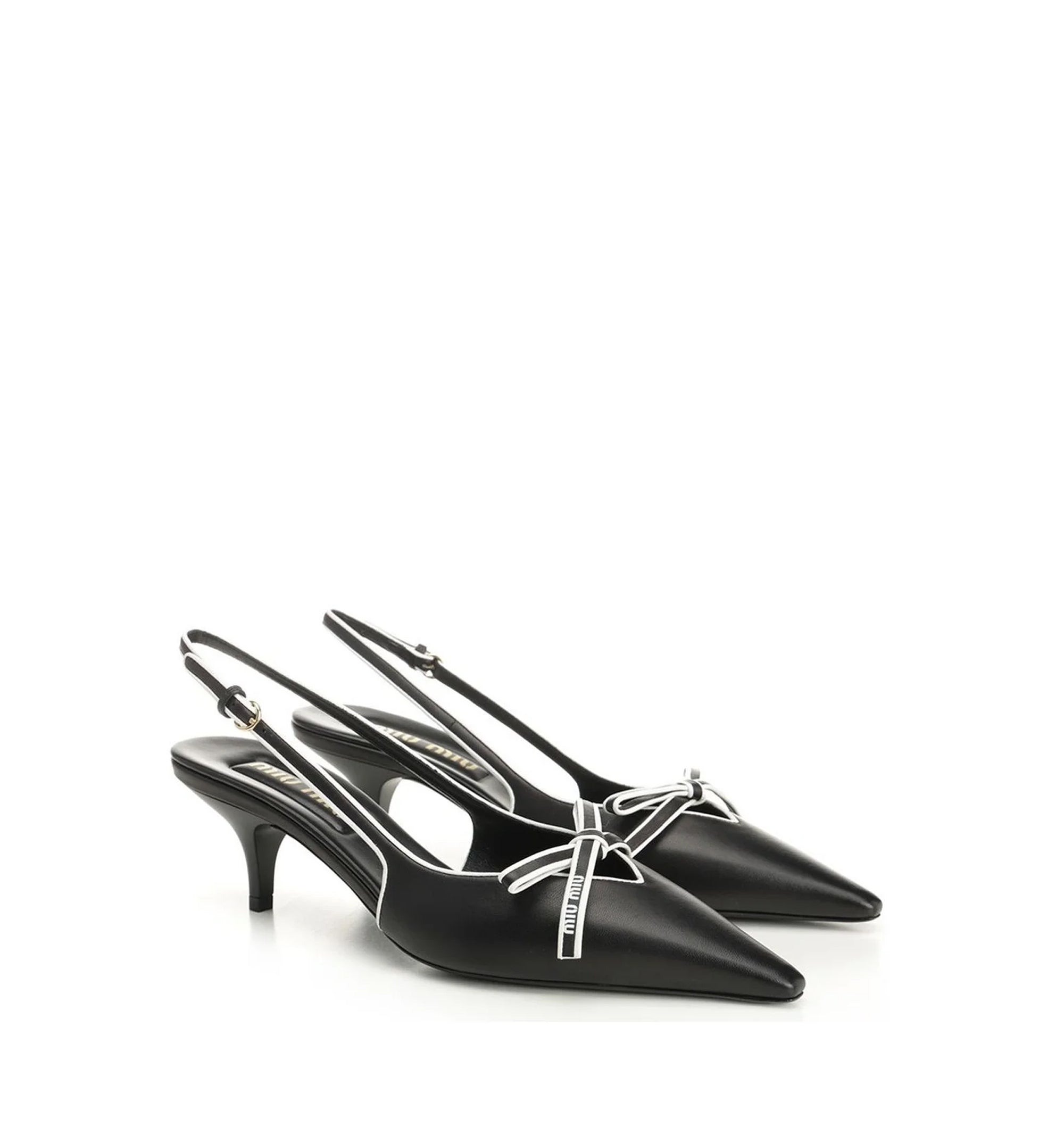 Nappa Leather Slingback Pumps