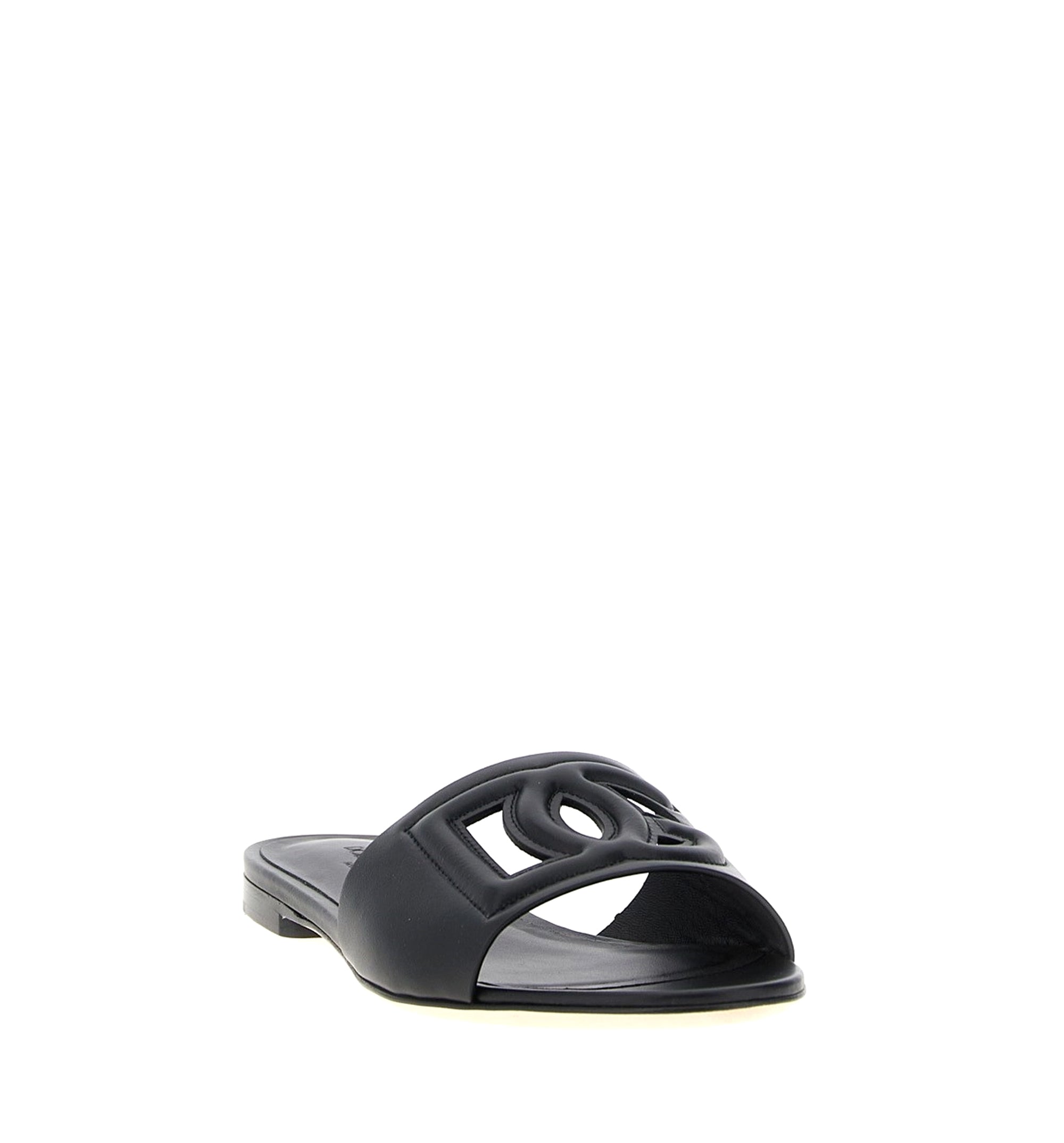 Calfskin Slides with DG Millennials Logo
